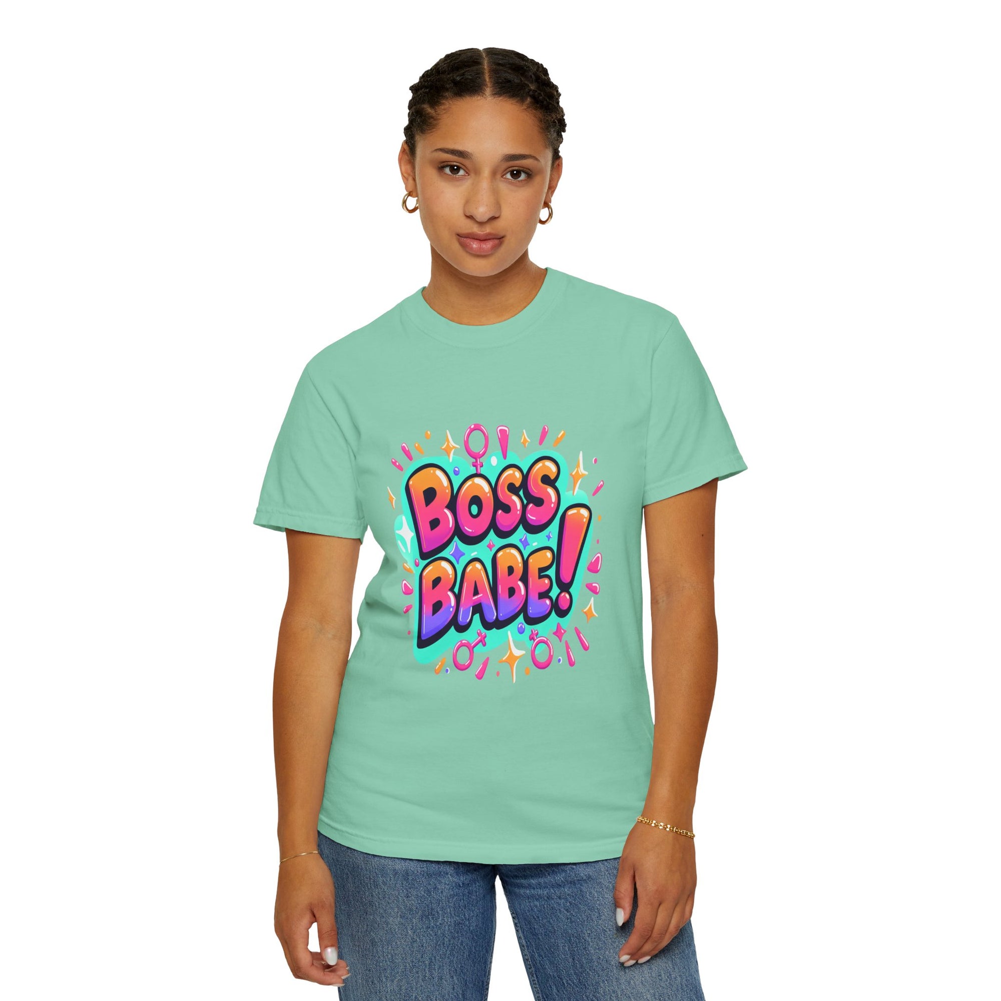 Unisex Garment-Dyed Boss Babe T-shirt