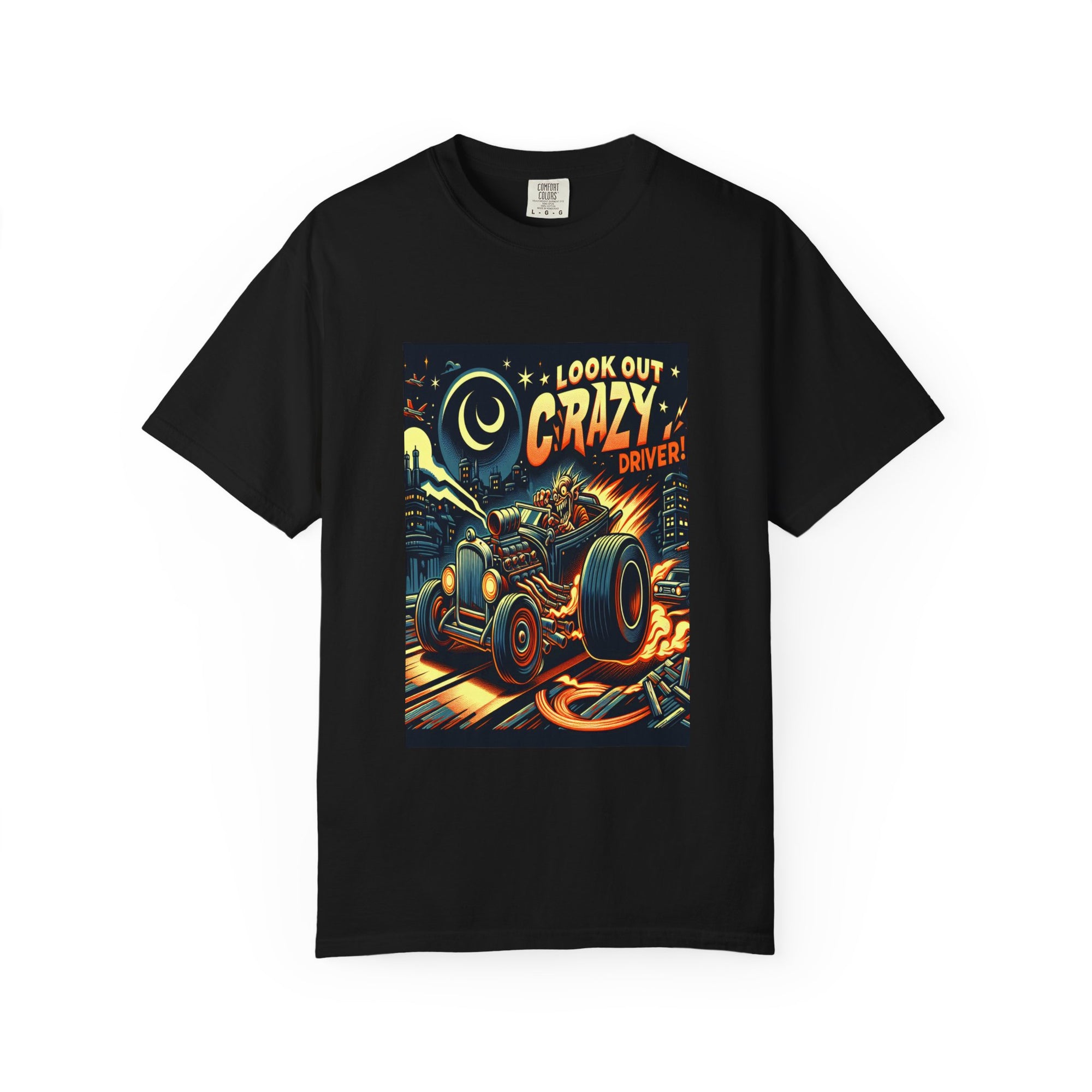 Unisex Crazy Driver Printed T-shirt