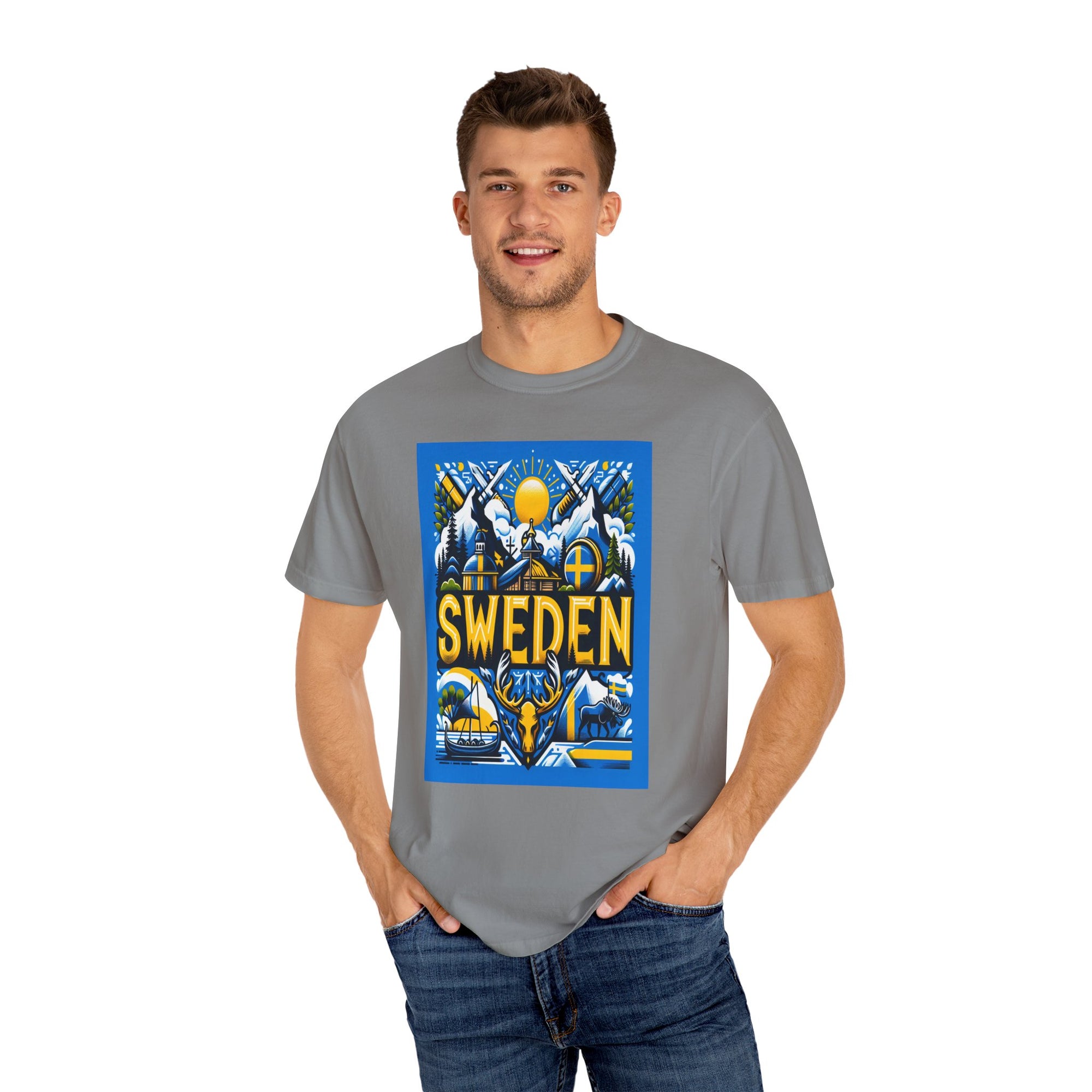 Unisex Sweden Printed T-shirt