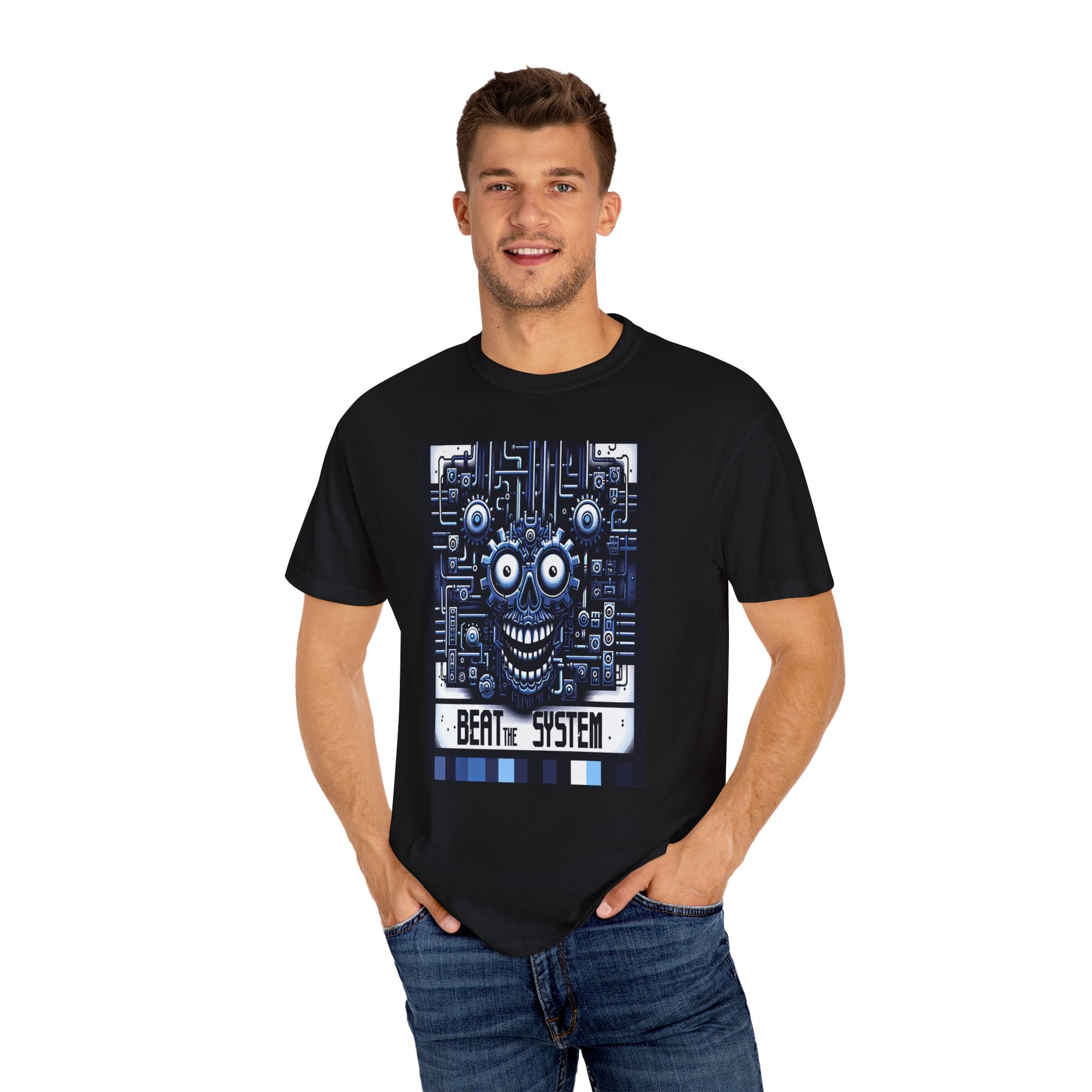 Unisex Beat the System Graphic Printed T-shirt