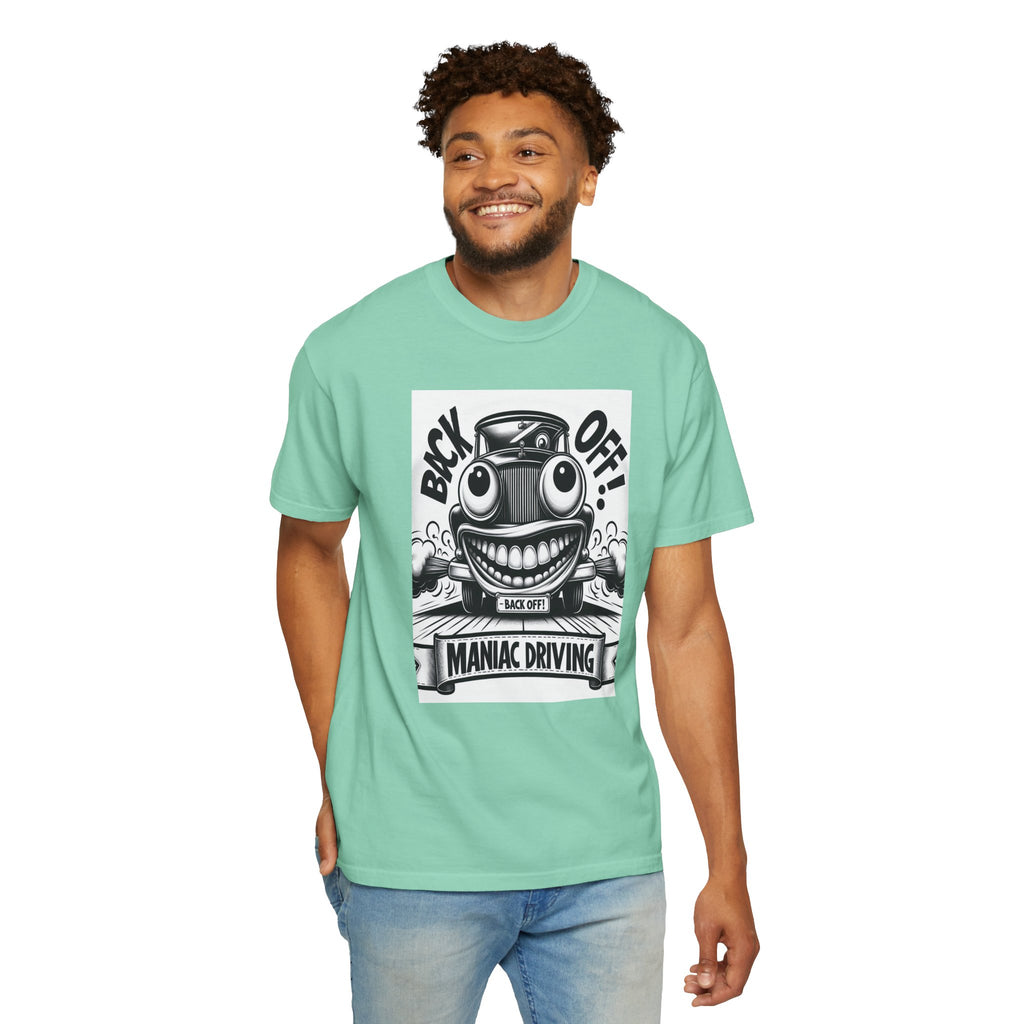 Unisex Maniac Driving Graphic Printed T-shirt