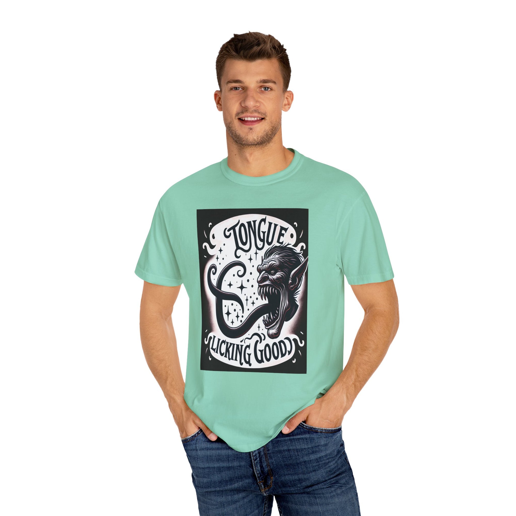 Unisex Monster Tongue Graphic Printed T-shirt