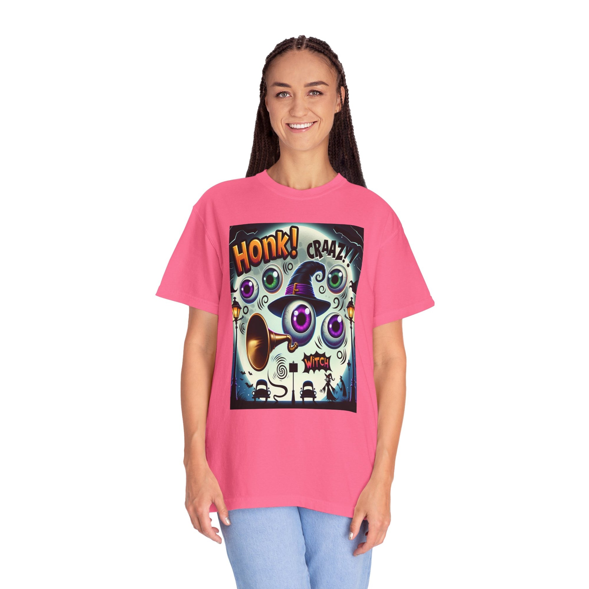 Unisex Crazy Witch Graphic Printed T-shirt