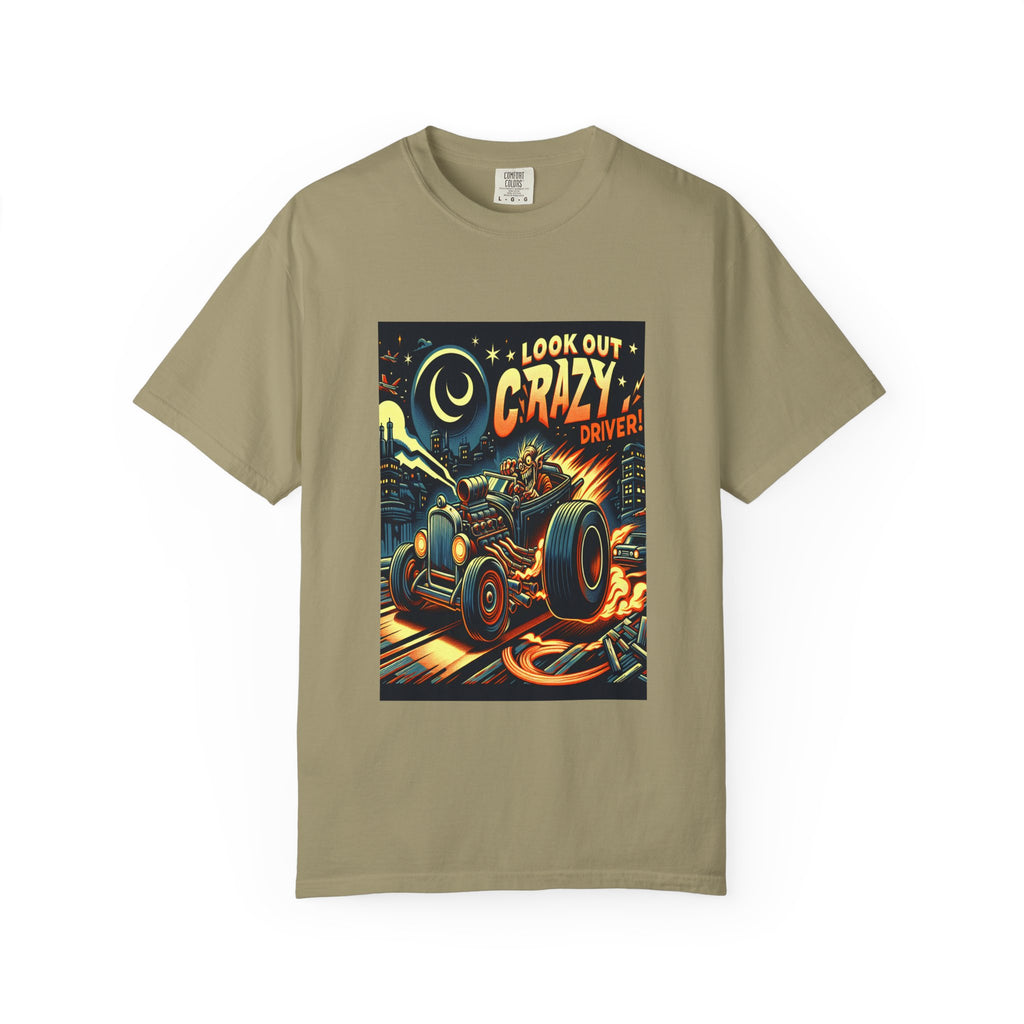 Unisex Crazy Driver Printed T-shirt