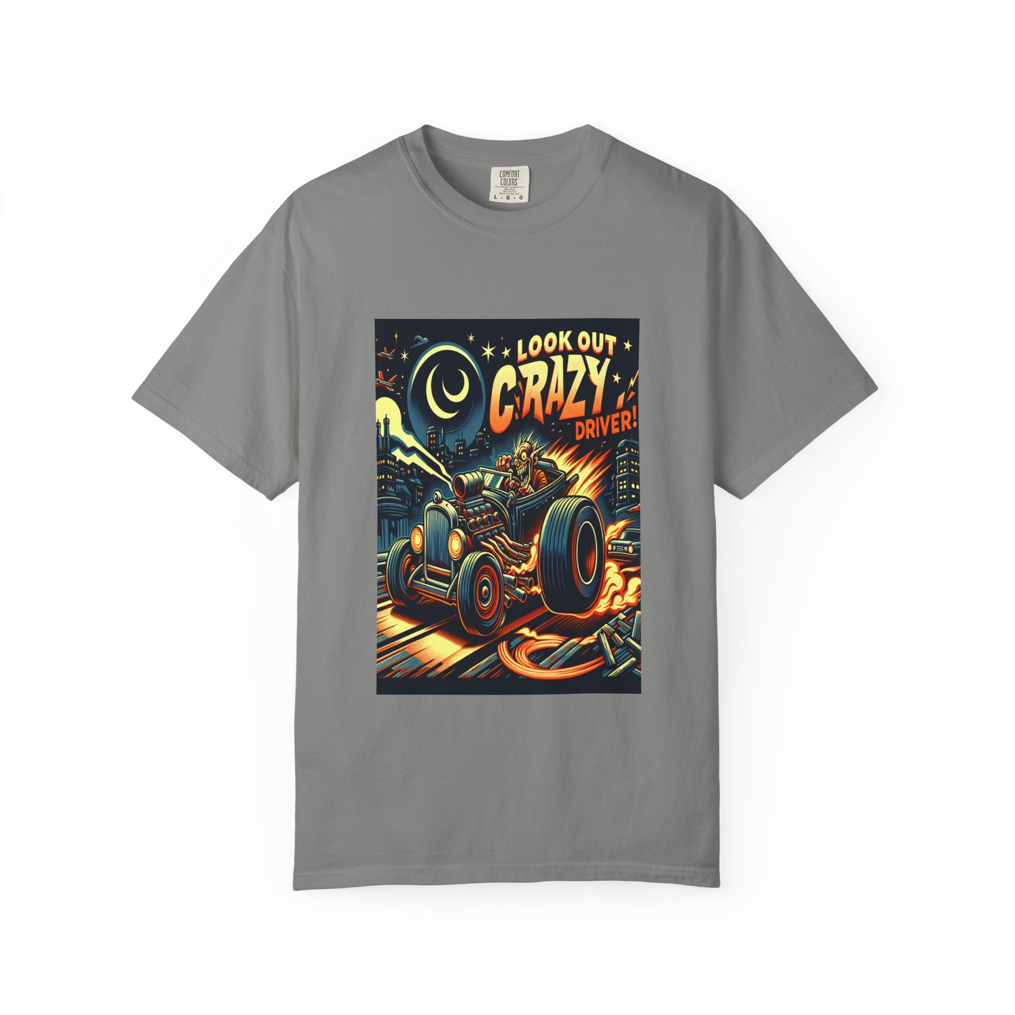 Unisex Crazy Driver Printed T-shirt