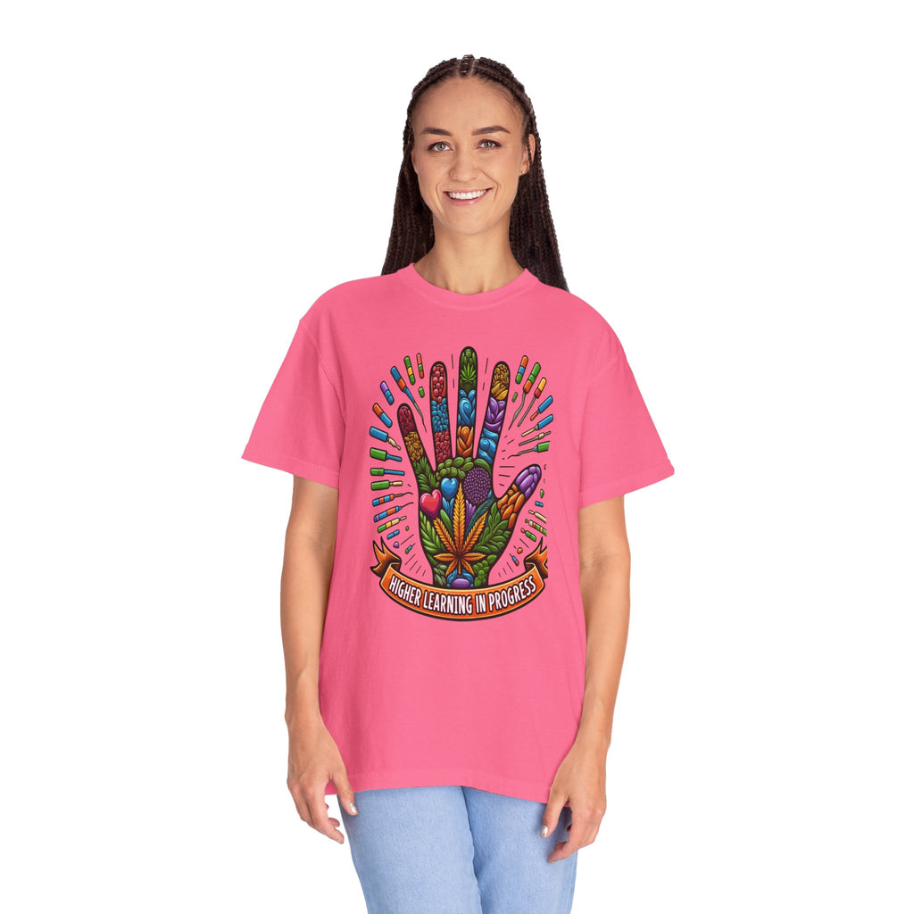 Unisex Higher Learning Hand Graphic Printed T-shirt