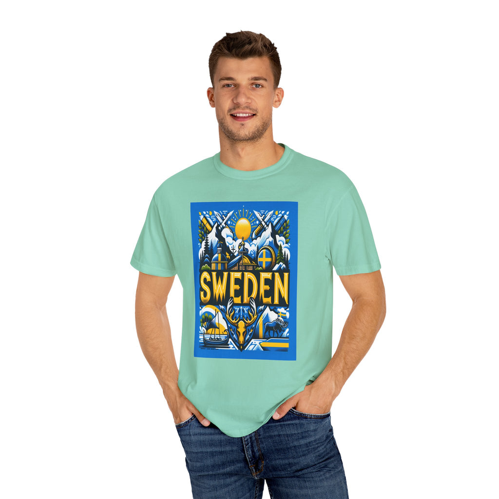 Unisex Sweden Printed T-shirt