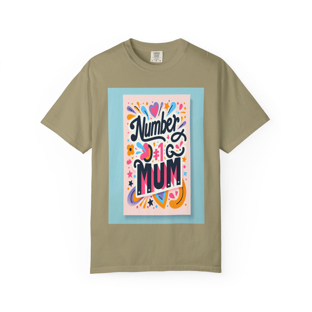 Unisex Garment-Dyed Number 1 Mum T-shirt