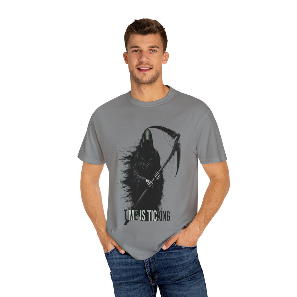 Unisex Time Ticking Reaper Graphic Printed T-shirt