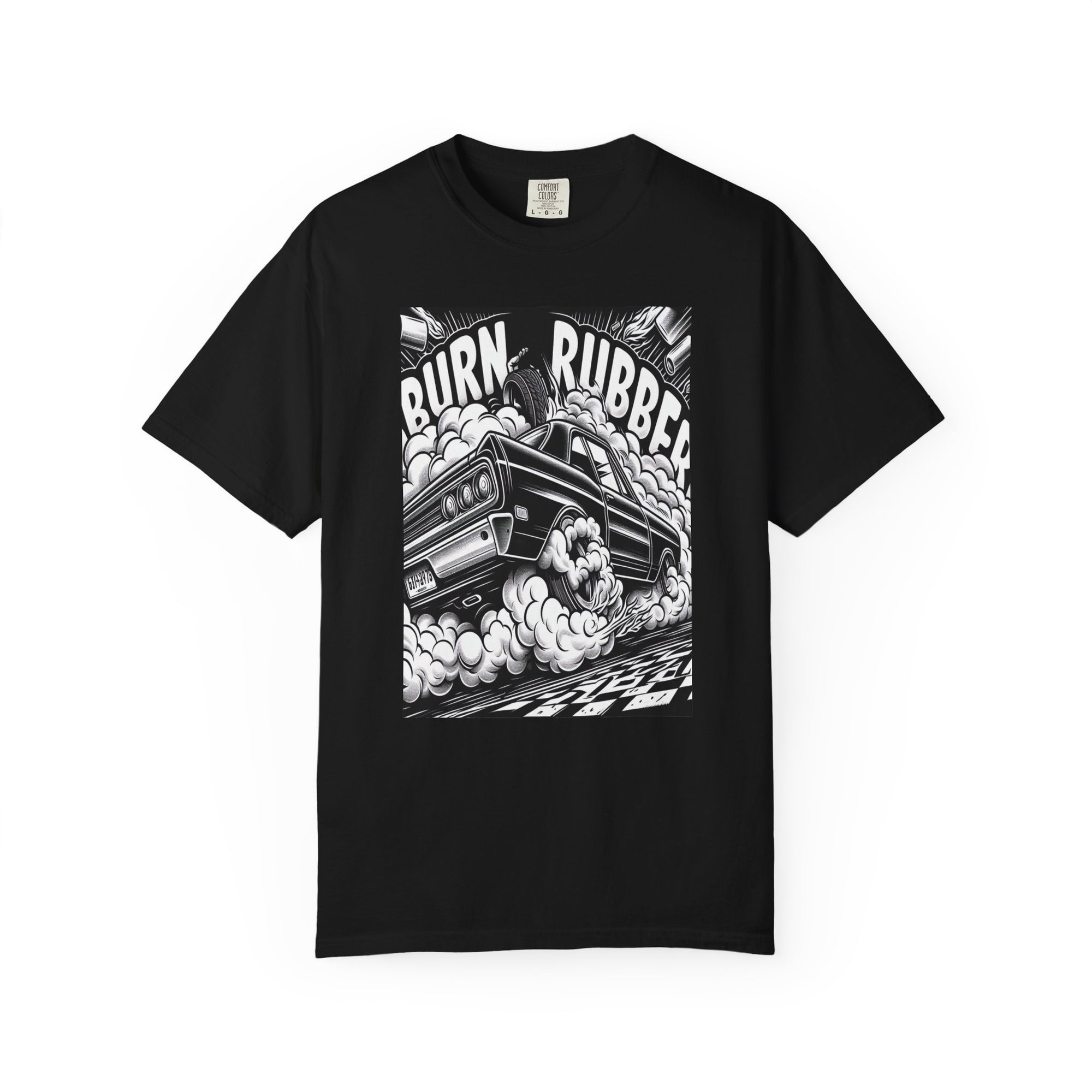 Unisex Burn Rubber Graphic Printed T-shirt