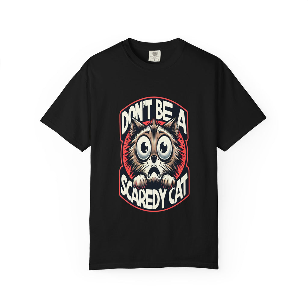 Unisex Scaredy Cat Graphic Printed T-shirt