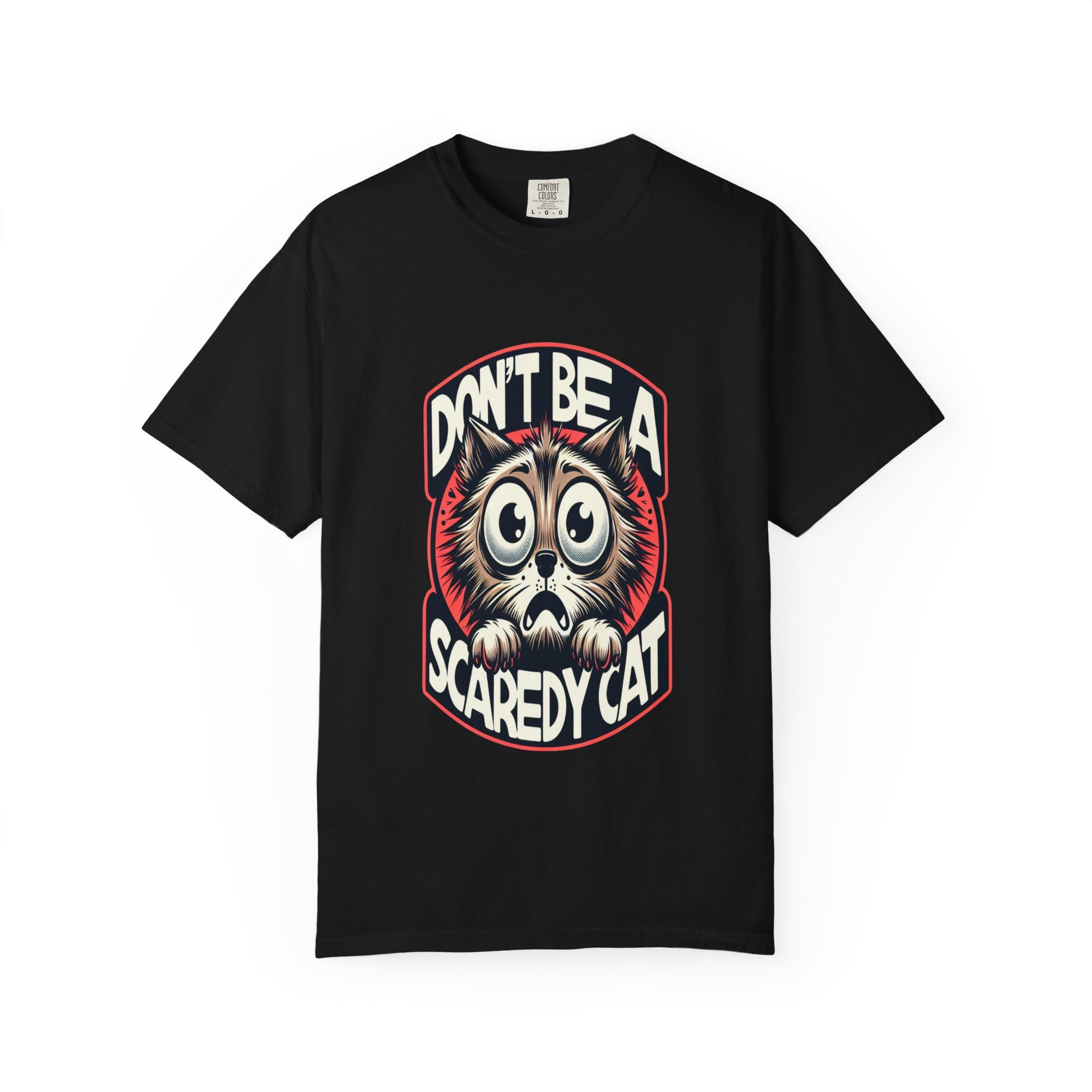Unisex Scaredy Cat Graphic Printed T-shirt