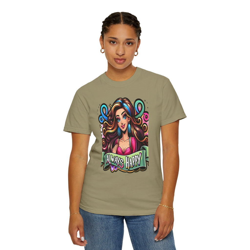 Unisex Happy Girl Graphic Printed T-shirt
