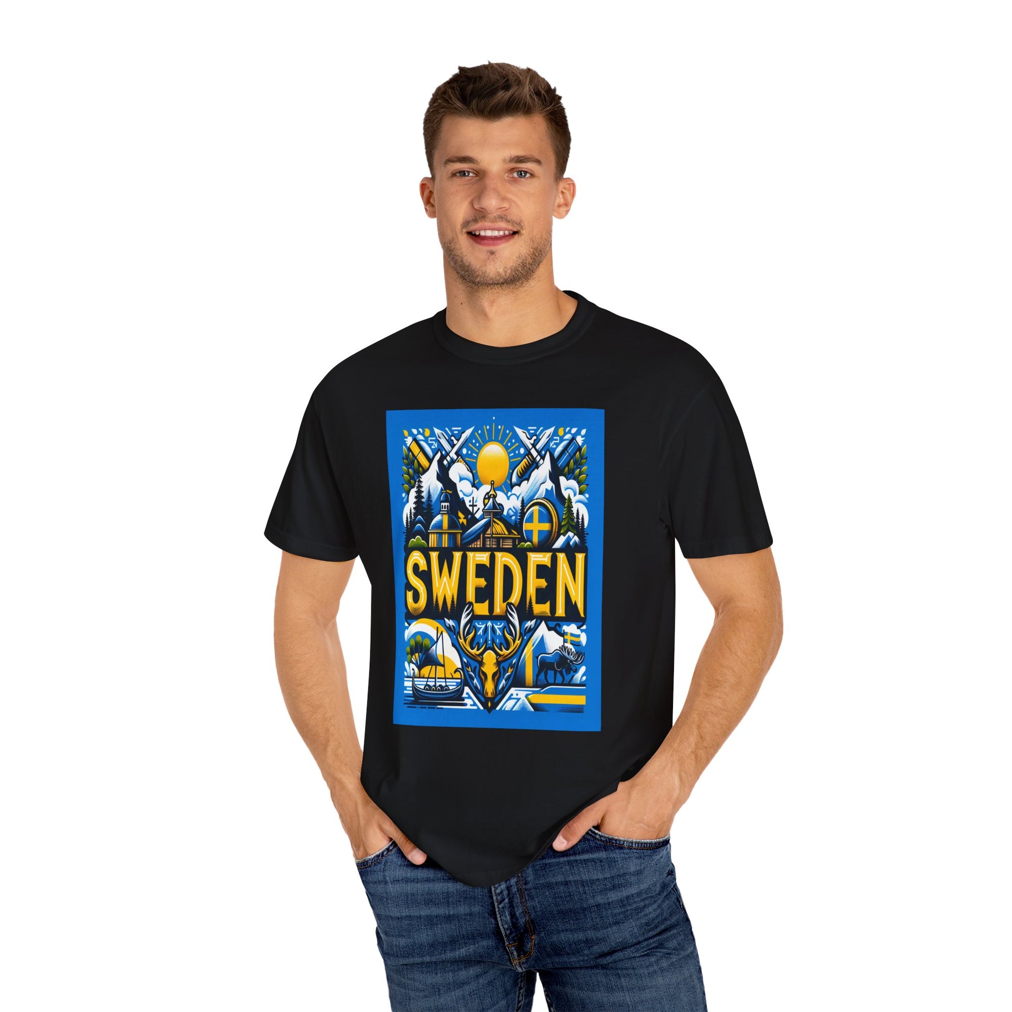 Unisex Sweden Printed T-shirt