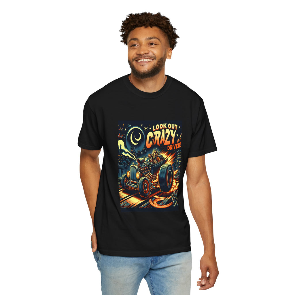 Unisex Crazy Driver Printed T-shirt