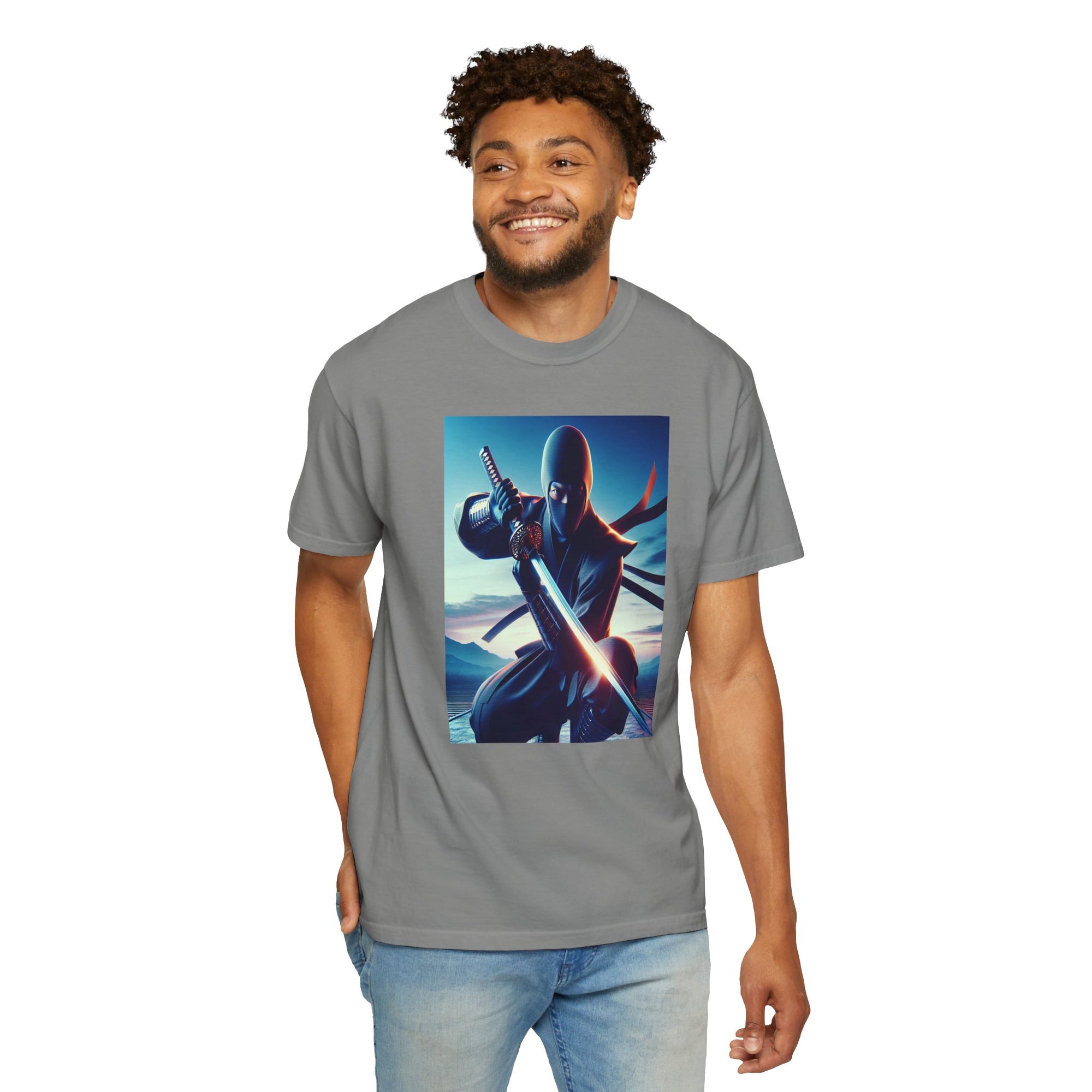 Unisex Ninja Crouch Graphic Printed T-shirt
