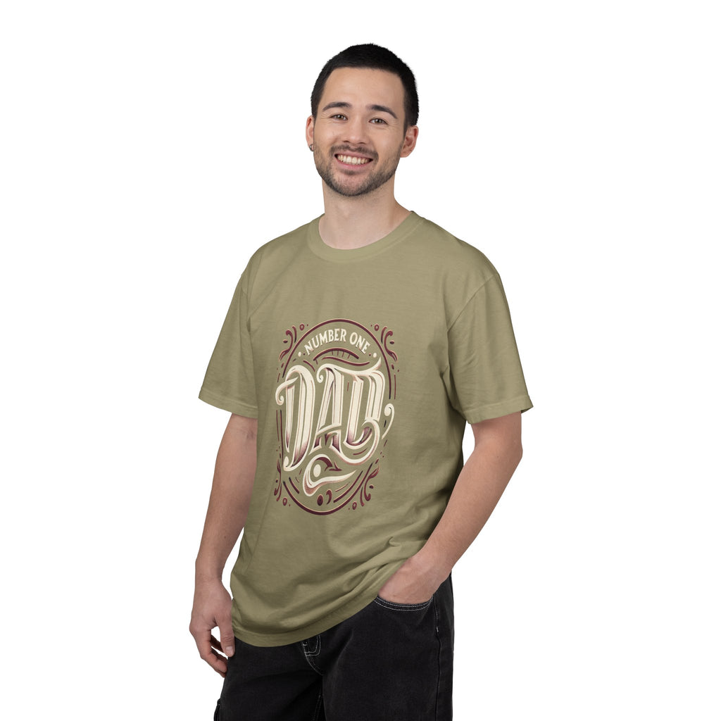 Unisex Garment-Dyed Number One Dad T-shirt