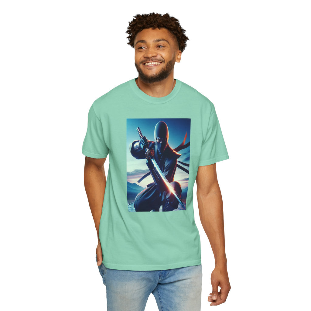 Unisex Ninja Crouch Graphic Printed T-shirt