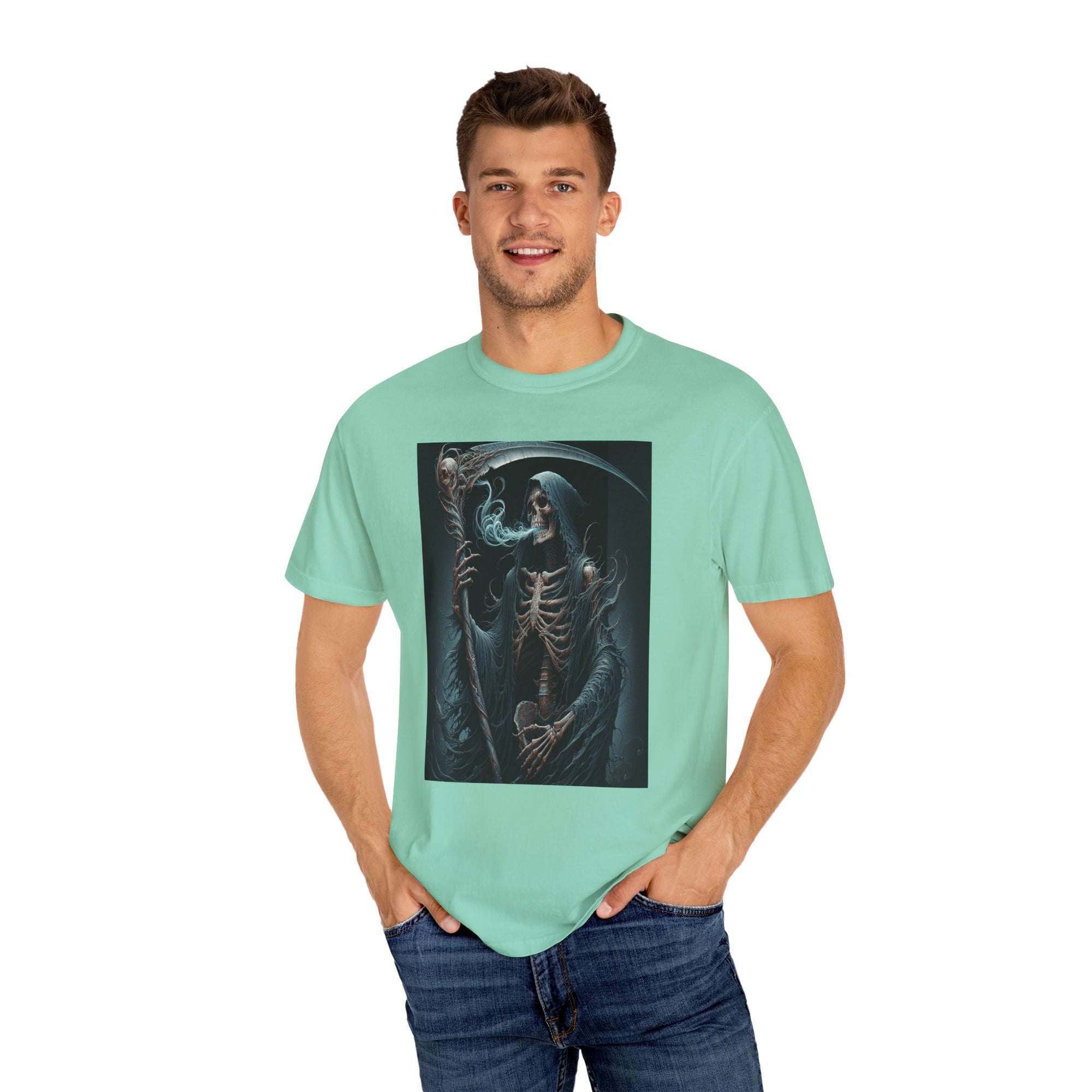 Unisex Reaper with Sickle Graphic Printed T-shirt