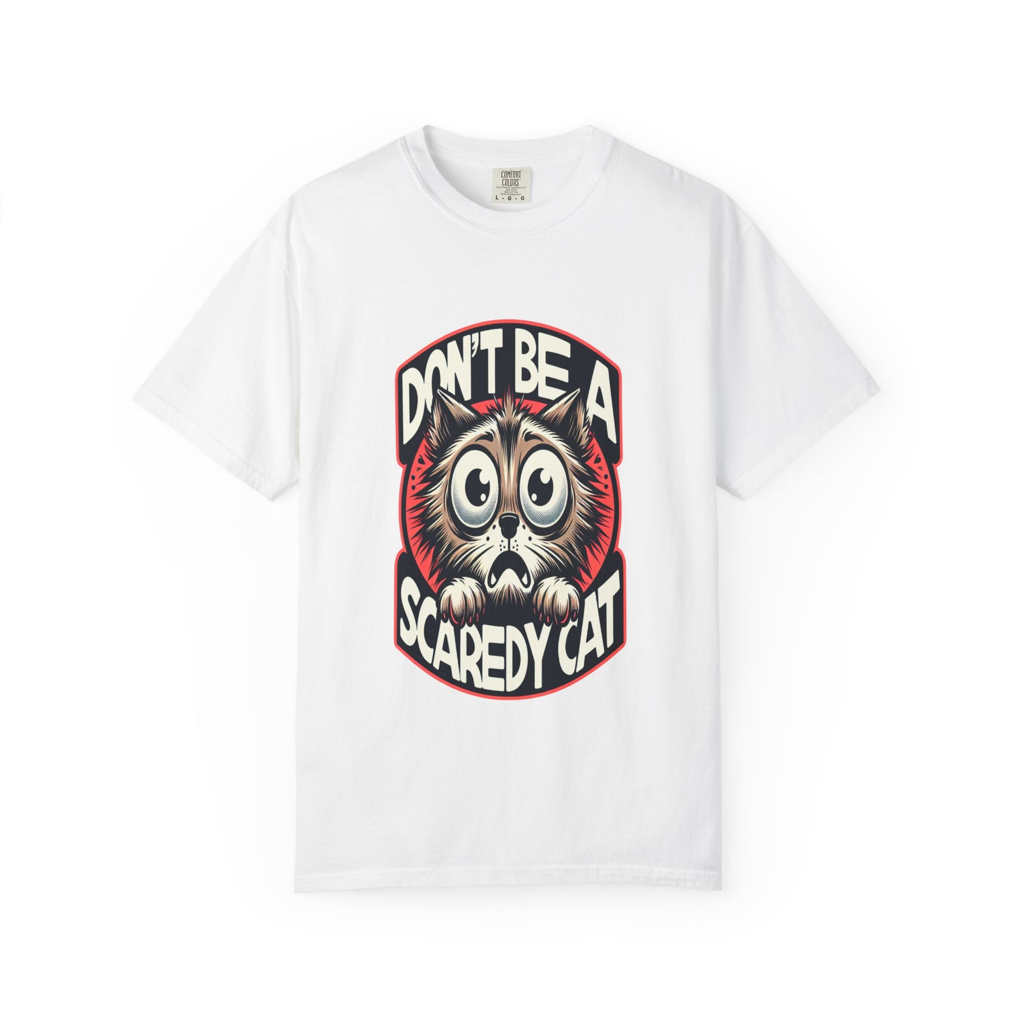 Unisex Scaredy Cat Graphic Printed T-shirt