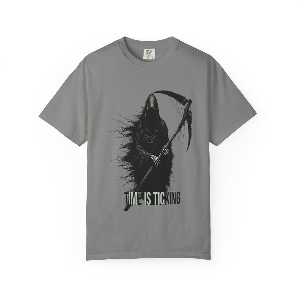 Unisex Time Ticking Reaper Graphic Printed T-shirt