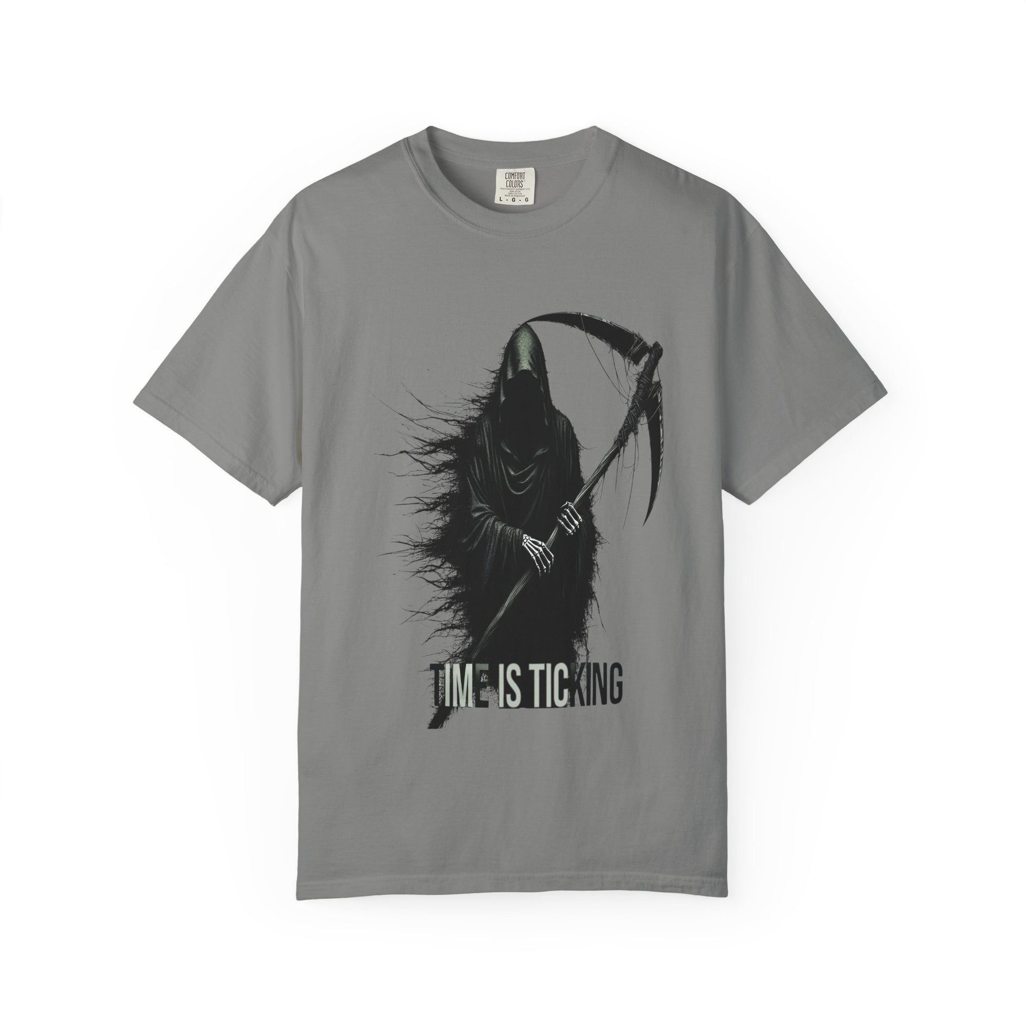 Unisex Time Ticking Reaper Graphic Printed T-shirt