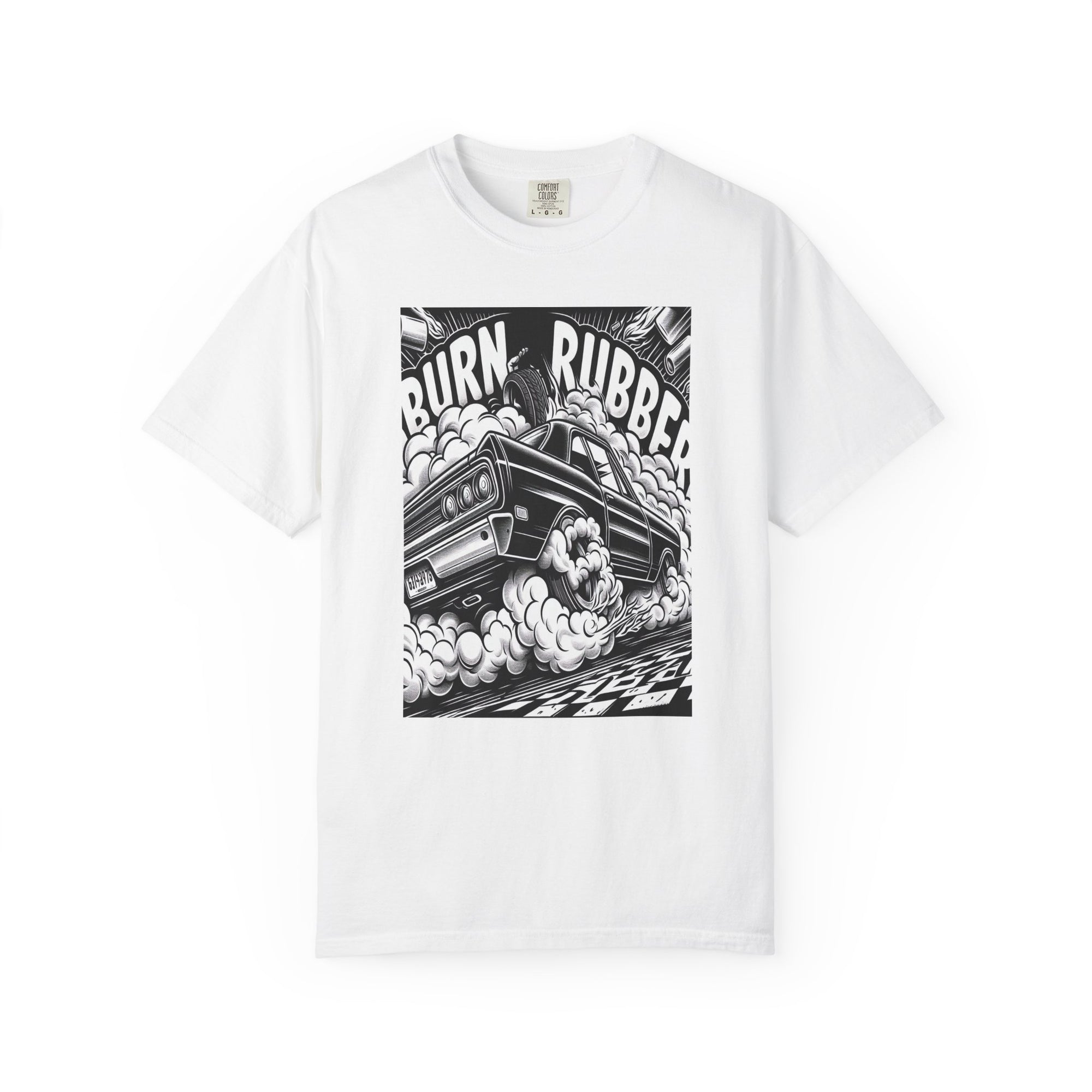 Unisex Burn Rubber Graphic Printed T-shirt