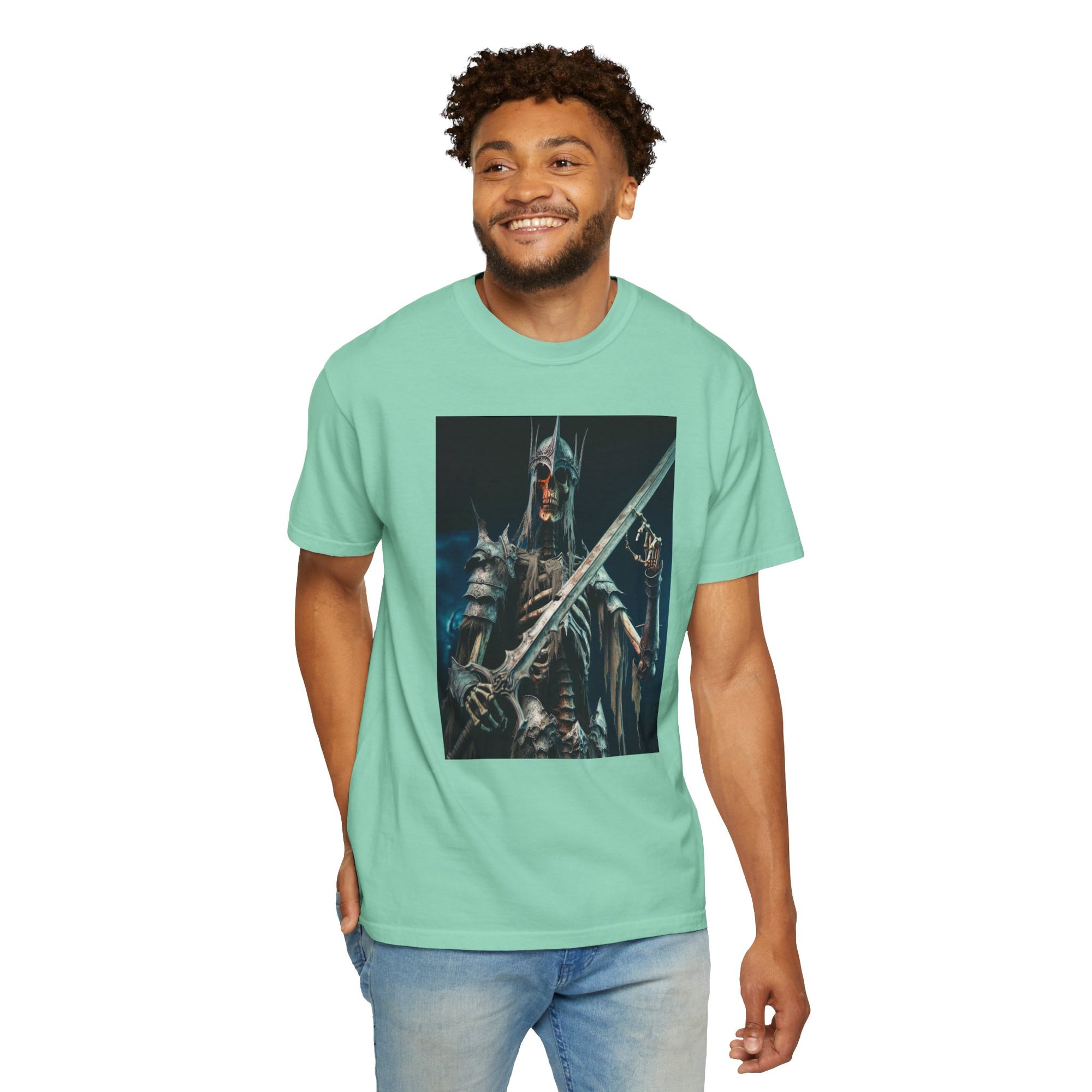 Unisex Skeletal Warrior Graphic Printed T-shirt