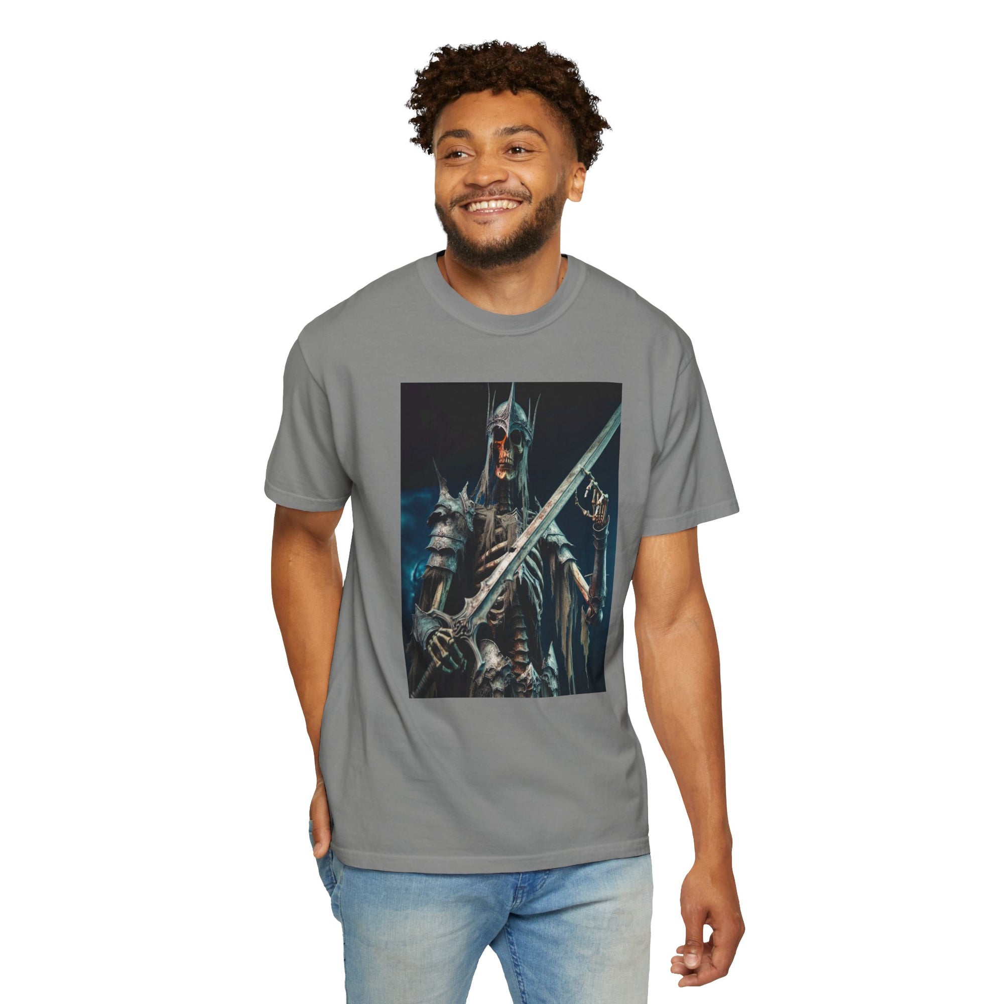 Unisex Skeletal Warrior Graphic Printed T-shirt