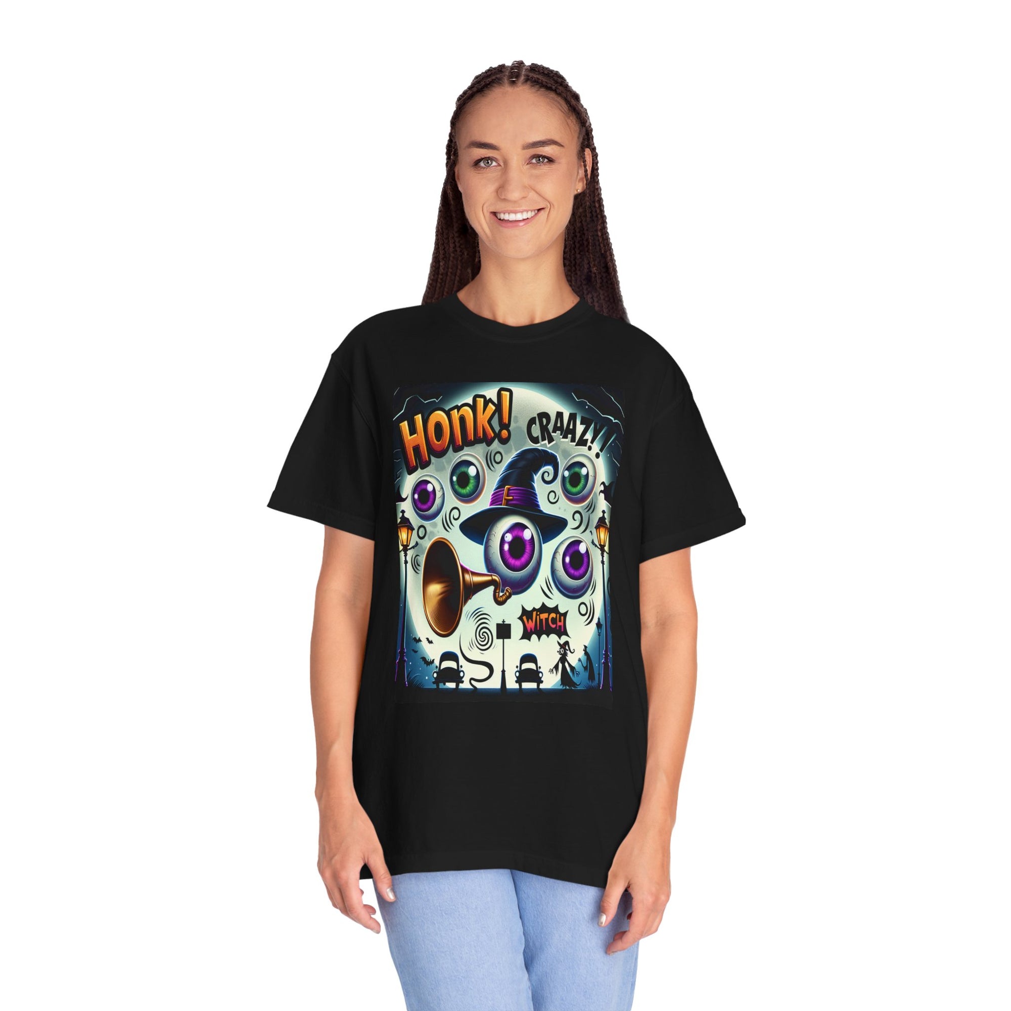 Unisex Crazy Witch Graphic Printed T-shirt