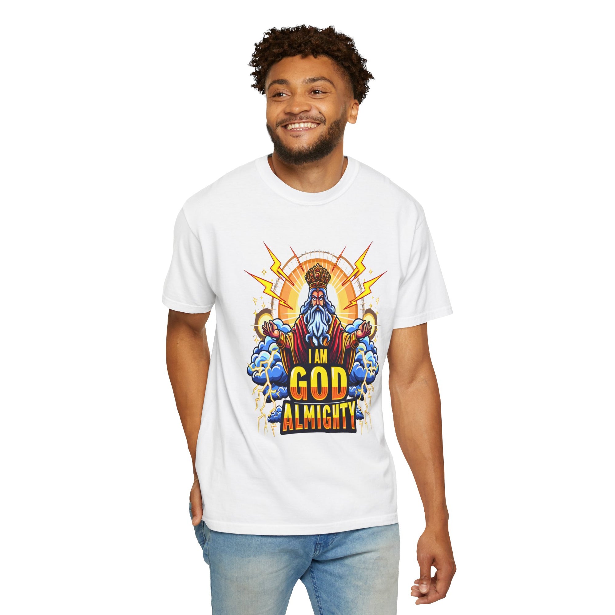 Unisex I am God Graphic Printed T-shirt