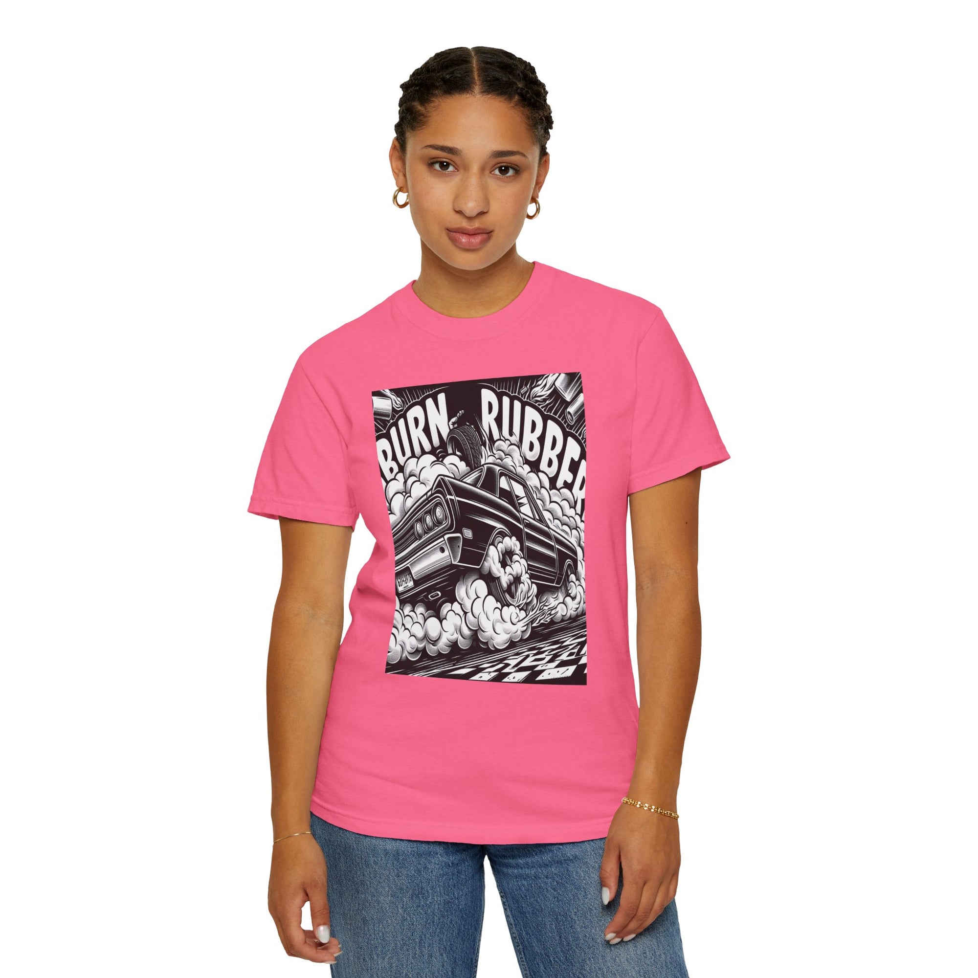 Unisex Burn Rubber Graphic Printed T-shirt