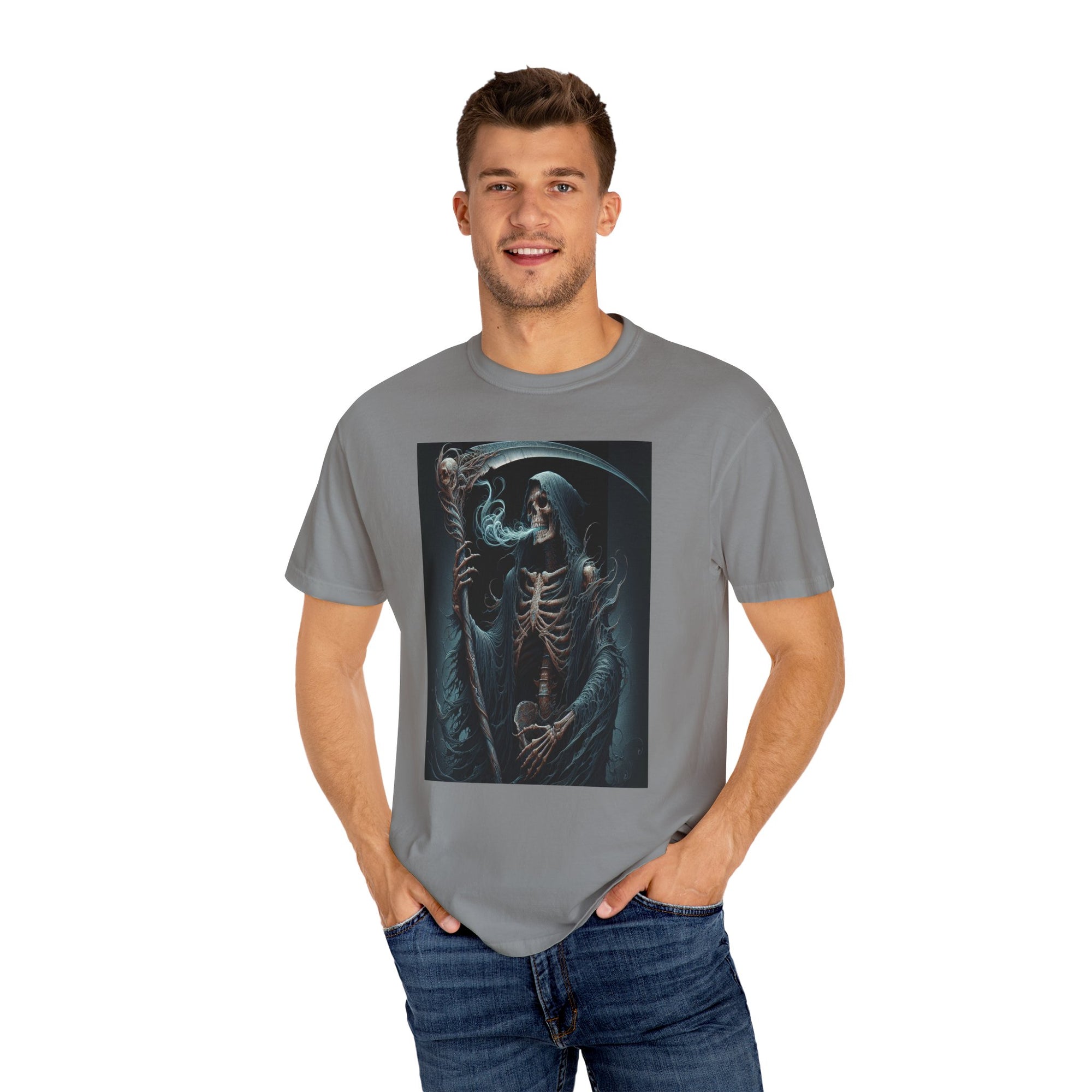 Unisex Reaper with Sickle Graphic Printed T-shirt