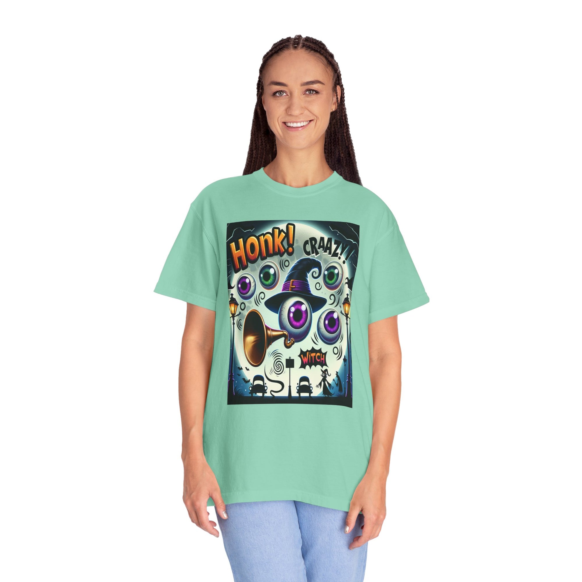 Unisex Crazy Witch Graphic Printed T-shirt