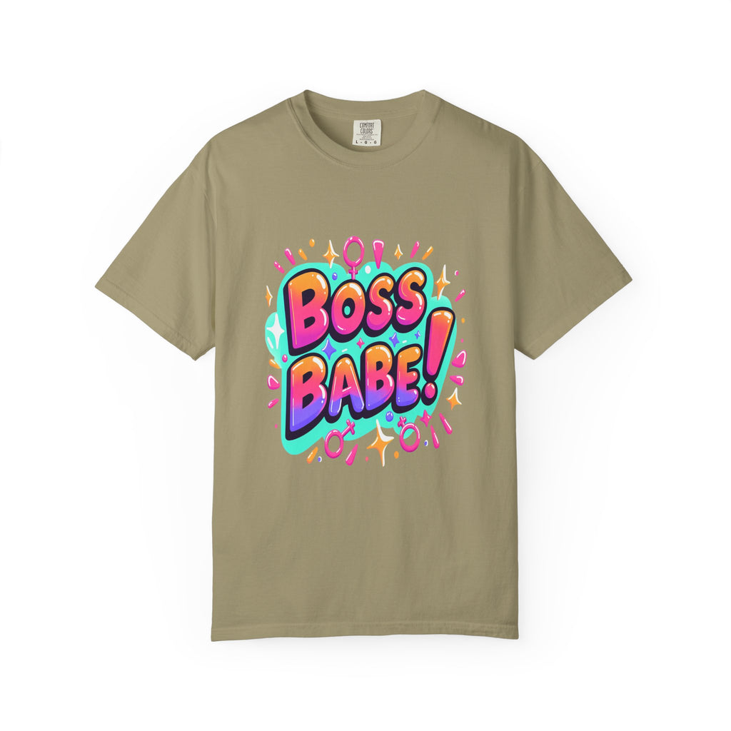Unisex Garment-Dyed Boss Babe T-shirt