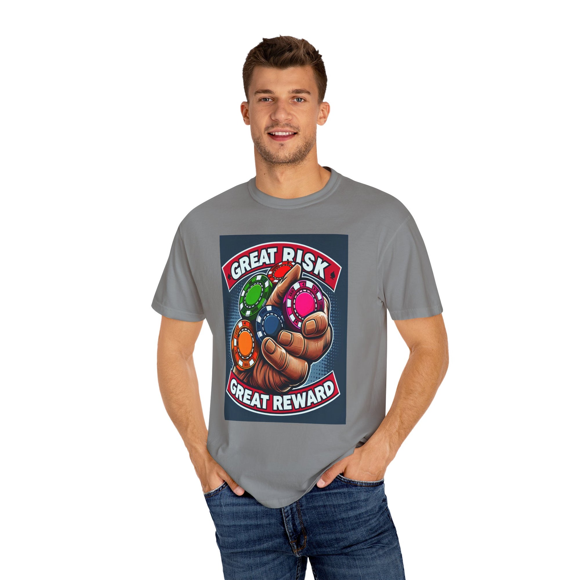 Unisex Gambling Chips Graphic Printed T-shirt