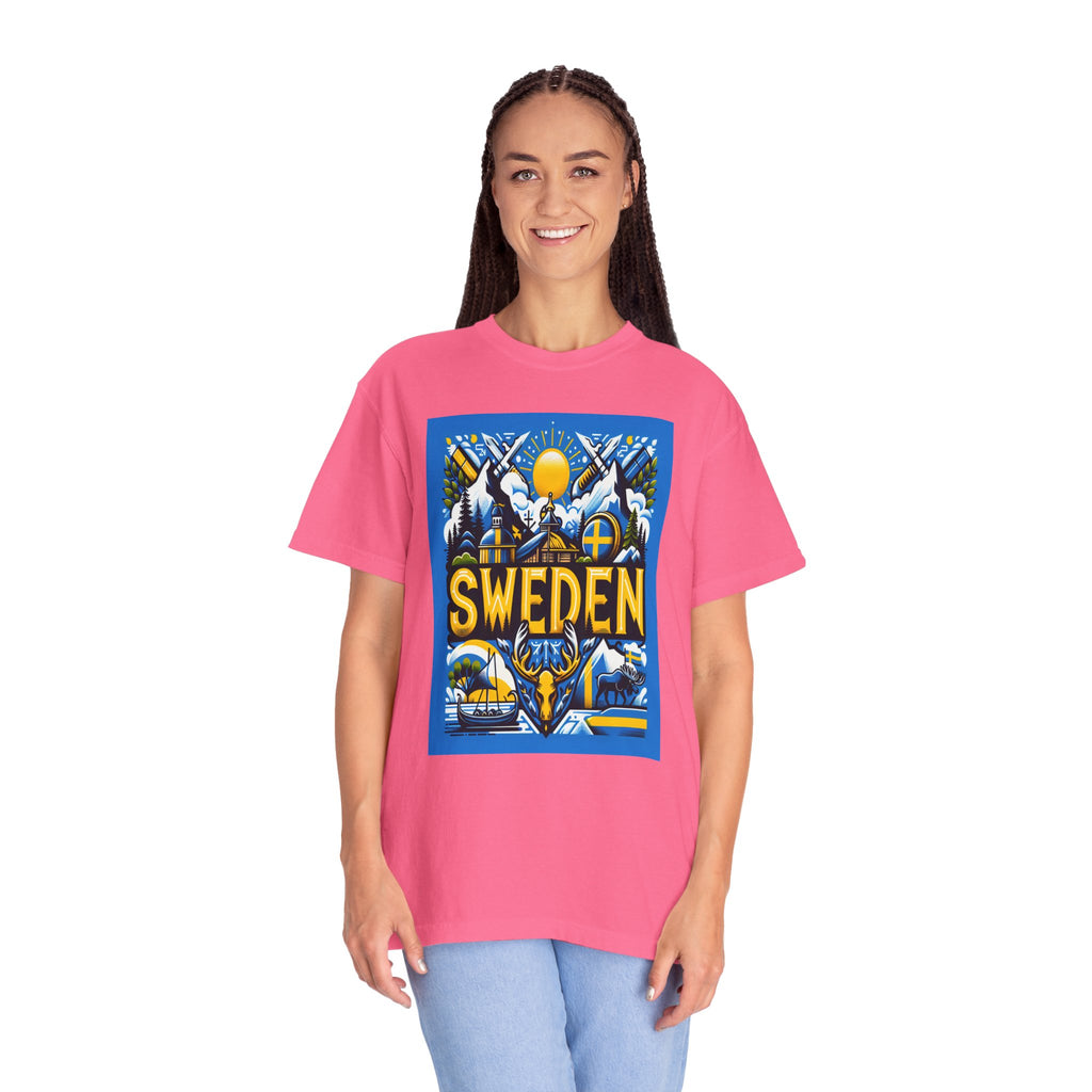 Unisex Sweden Printed T-shirt