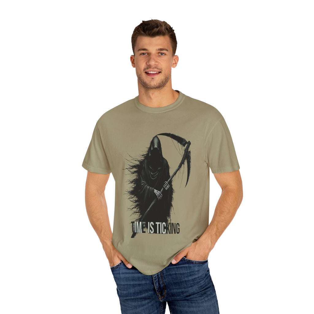 Unisex Time Ticking Reaper Graphic Printed T-shirt