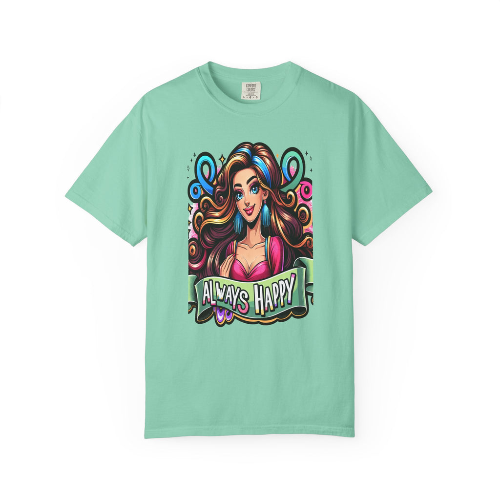 Unisex Happy Girl Graphic Printed T-shirt