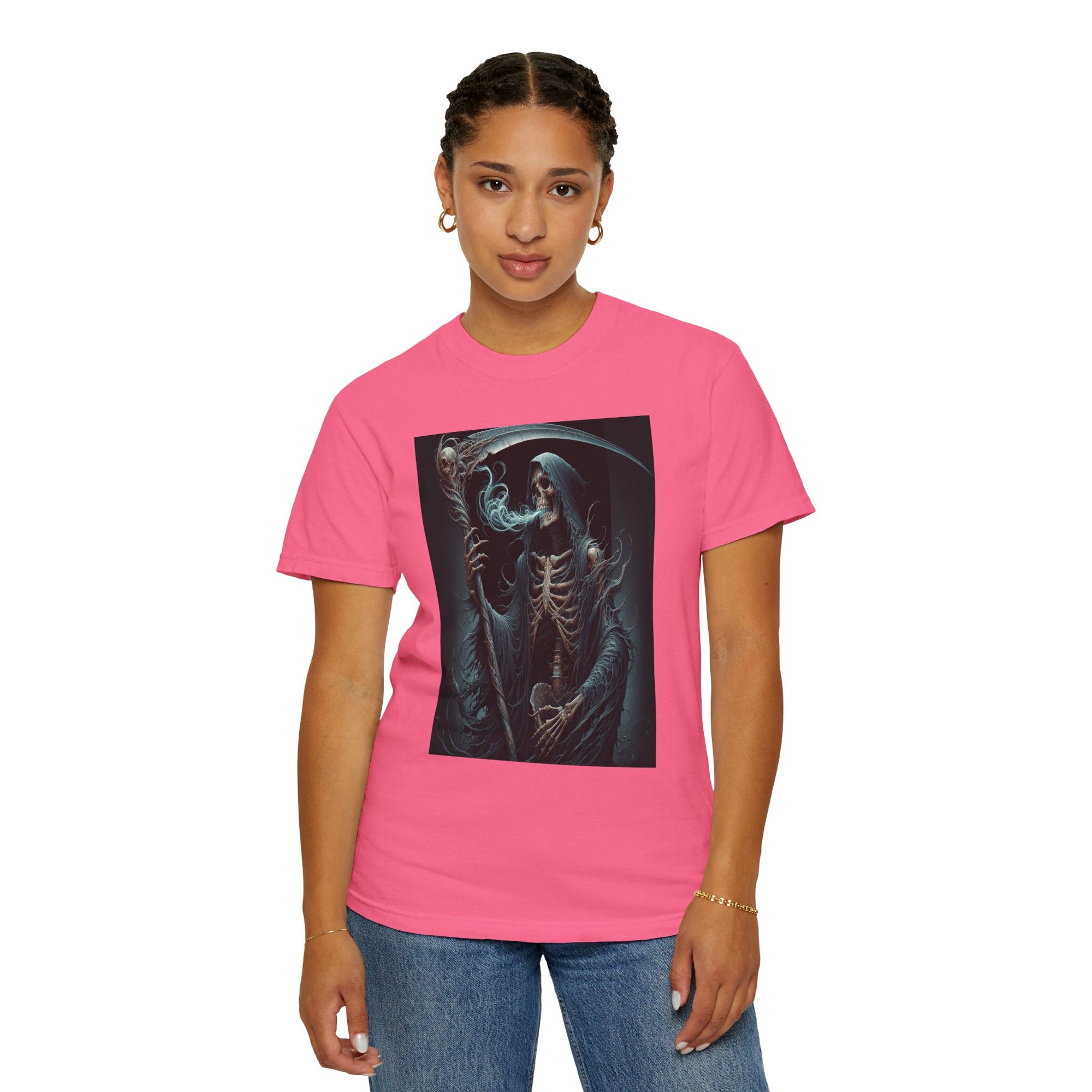 Unisex Reaper with Sickle Graphic Printed T-shirt