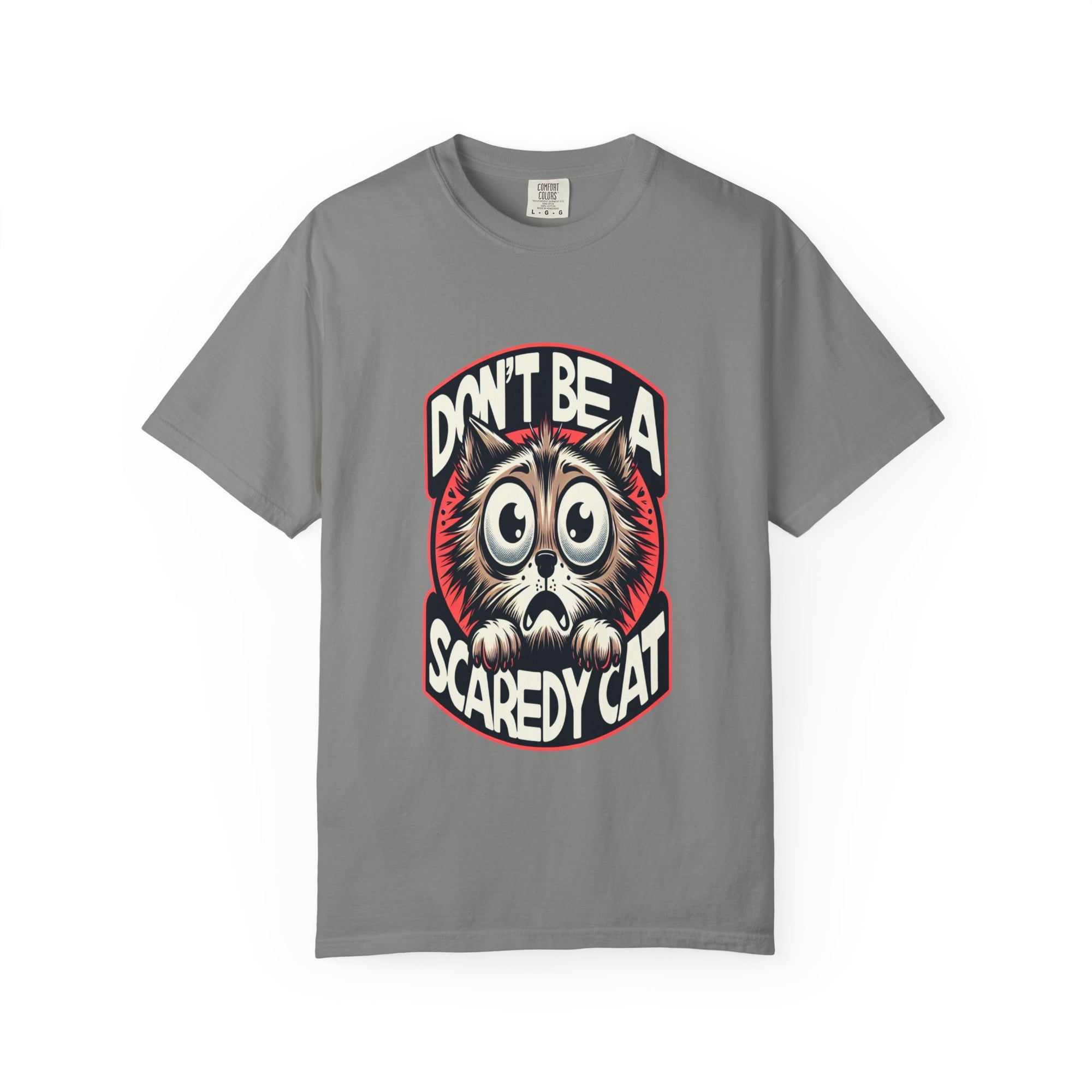 Unisex Scaredy Cat Graphic Printed T-shirt