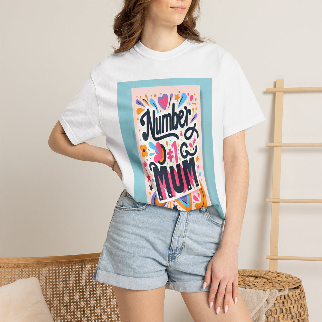 Unisex Garment-Dyed Number 1 Mum T-shirt
