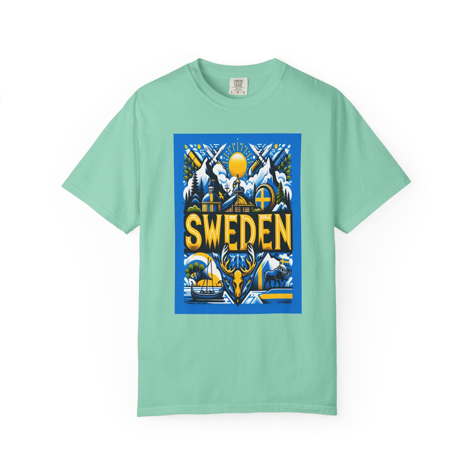 Unisex Sweden Printed T-shirt