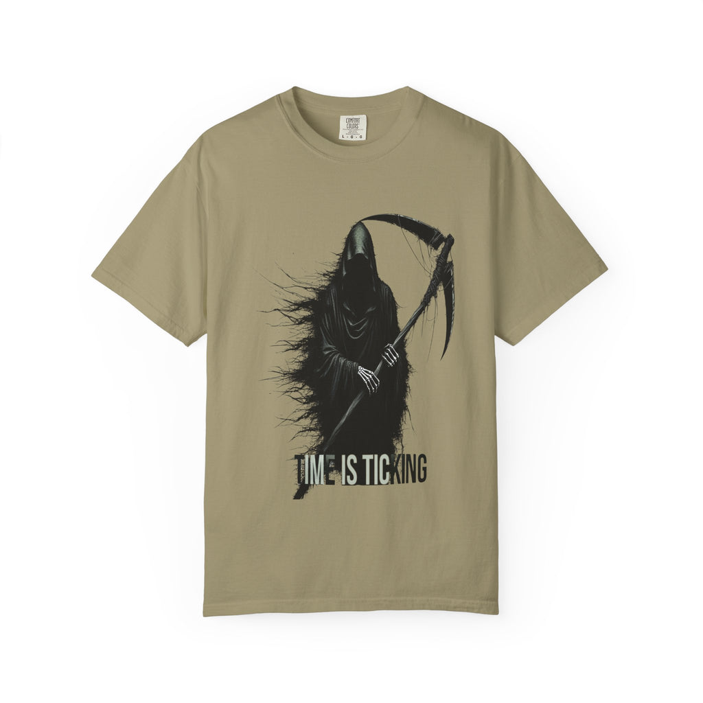 Unisex Time Ticking Reaper Graphic Printed T-shirt