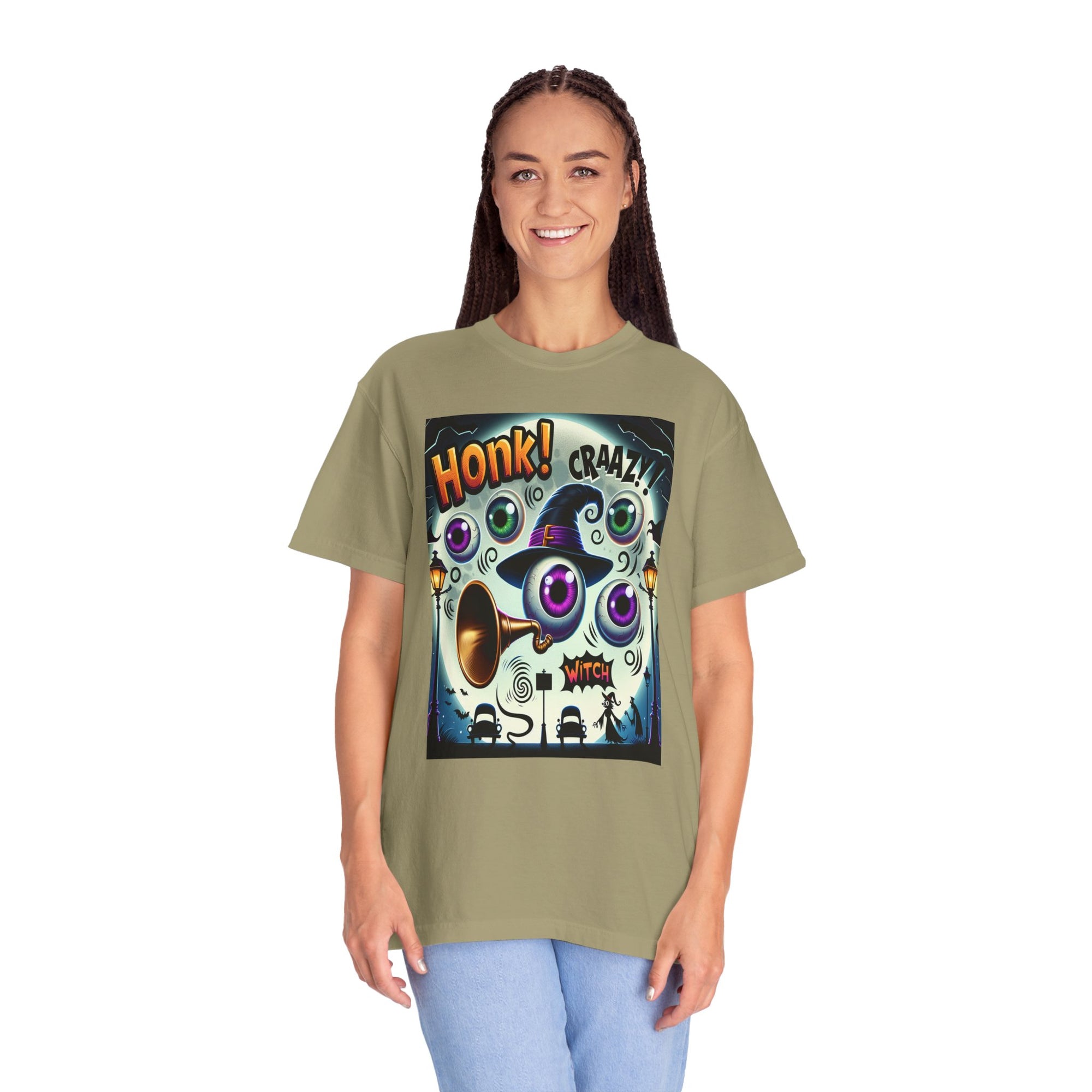 Unisex Crazy Witch Graphic Printed T-shirt