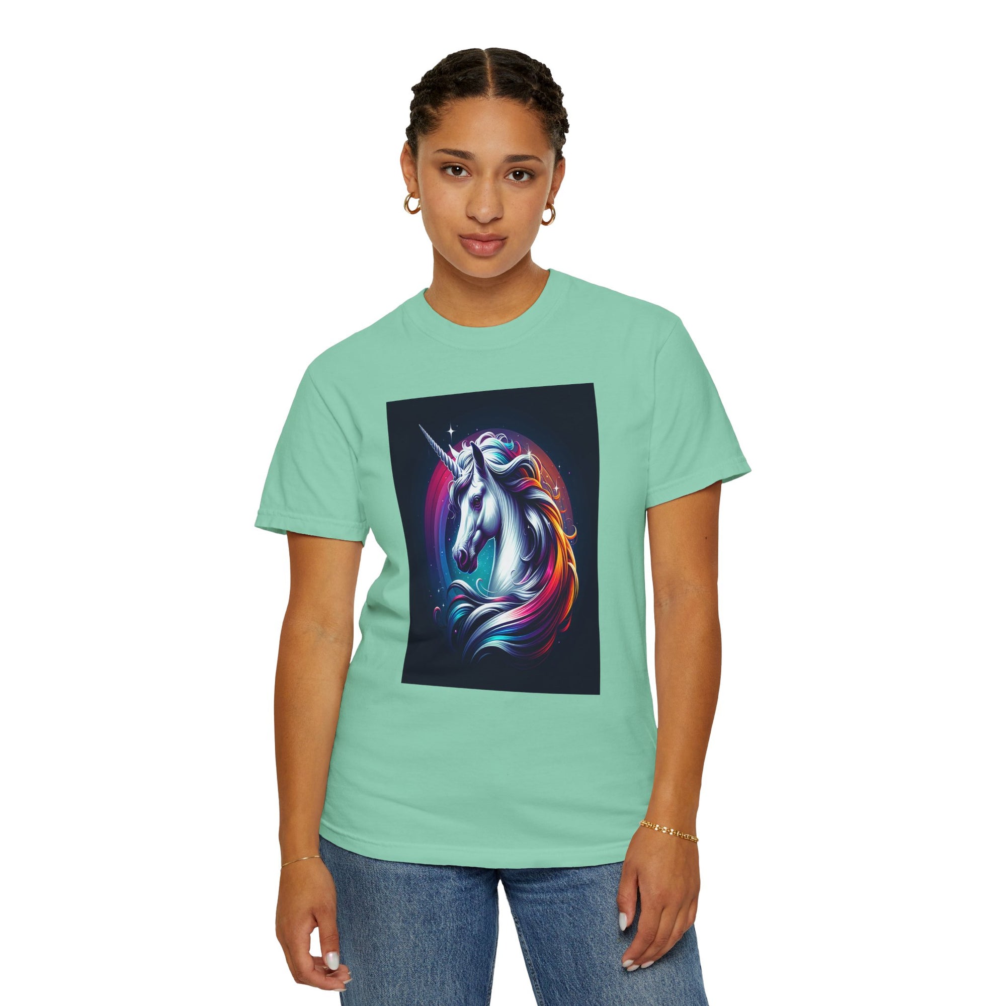 Unisex Unicorn Head Graphic Printed T-shirt