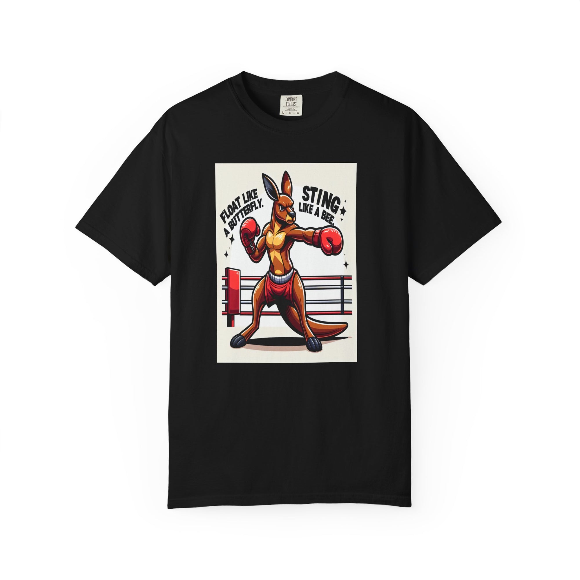 Unisex Boxing Kangaroo Graphic Printed T-shirt