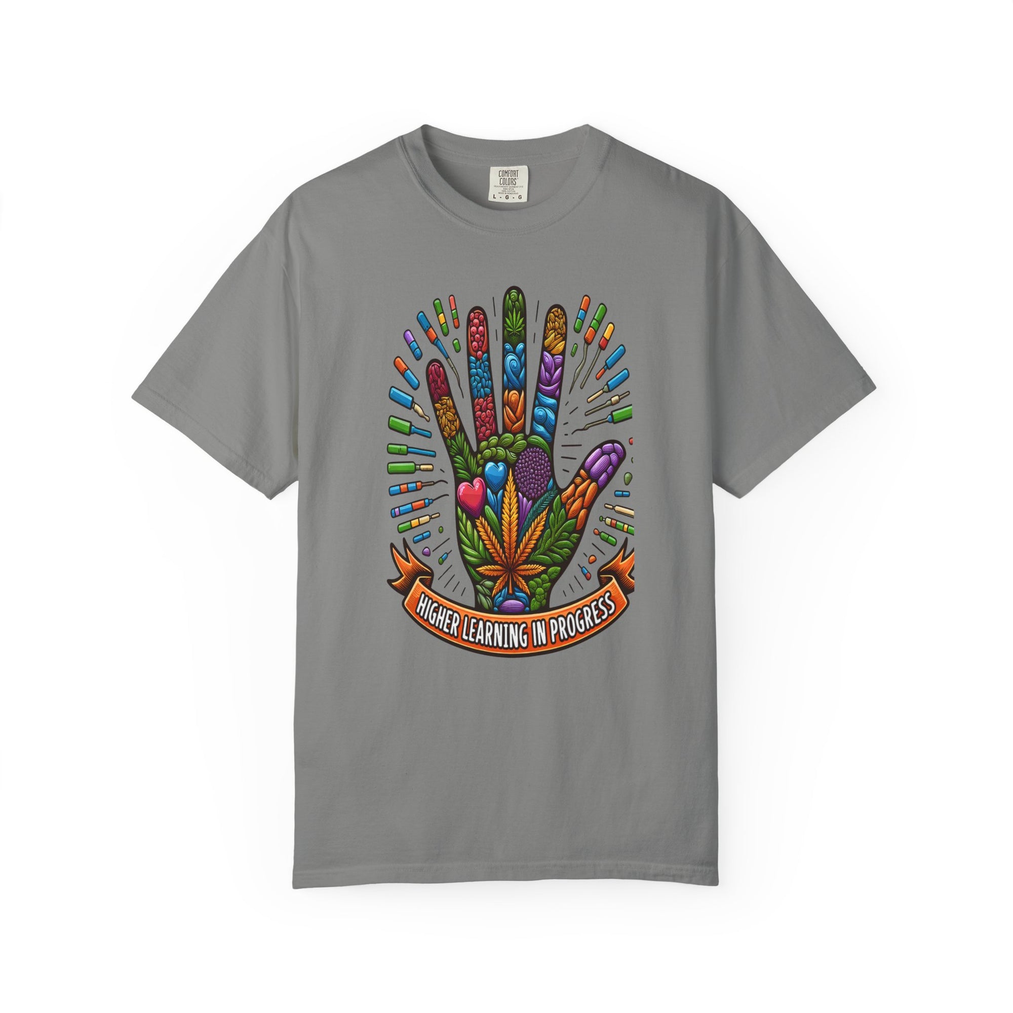 Unisex Higher Learning Hand Graphic Printed T-shirt
