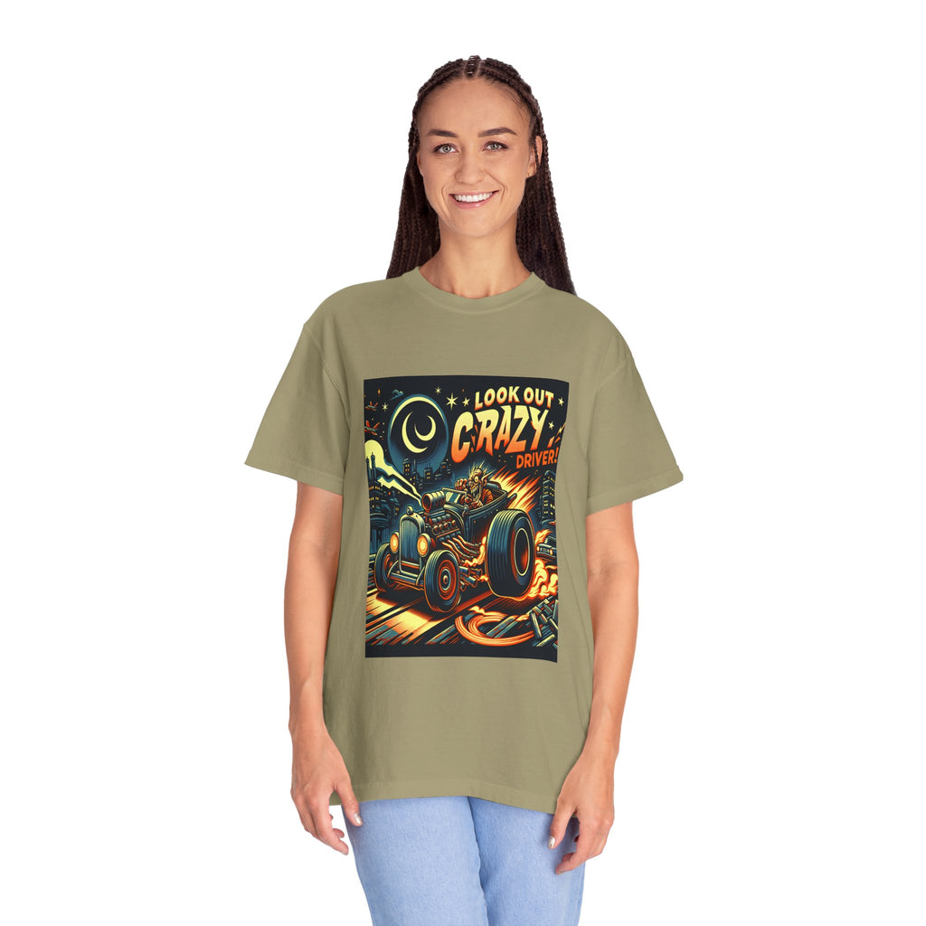 Unisex Crazy Driver Printed T-shirt